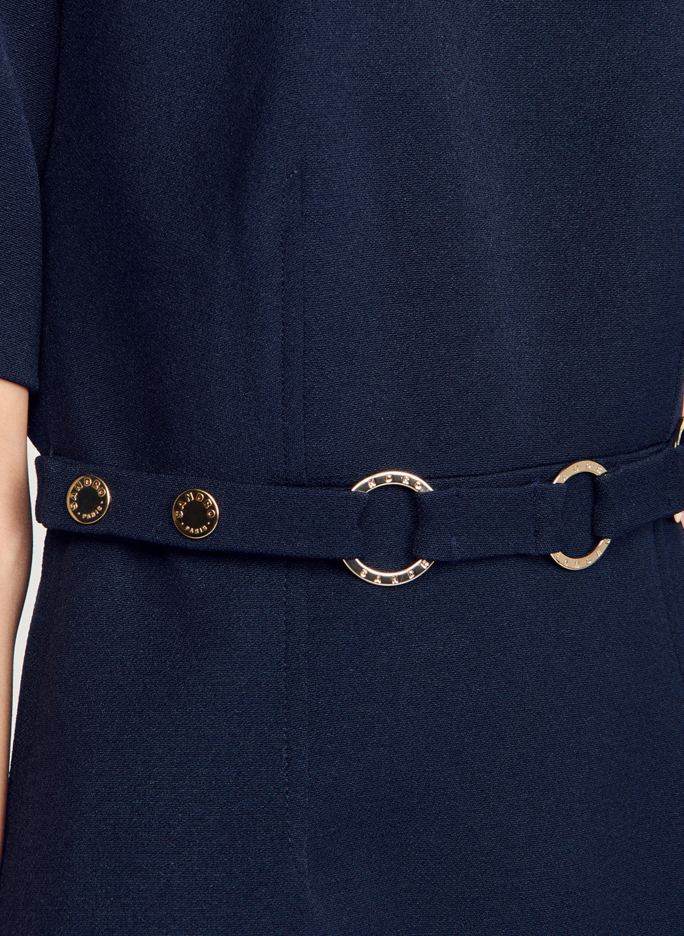 Korte, gerende jurk SANDRO Blauw