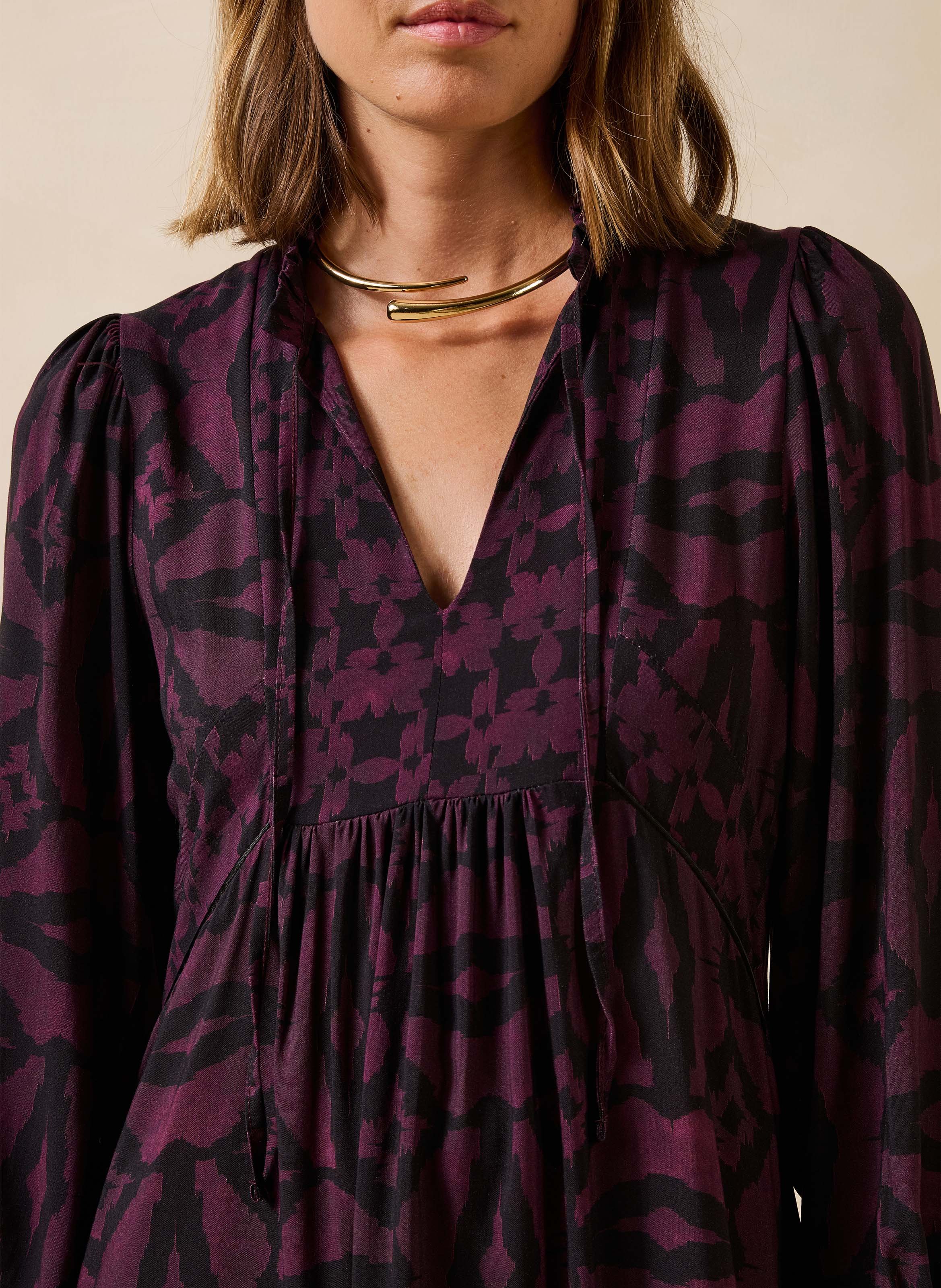 Long straight printed dress LA FEE MARABOUTEE Multicolored