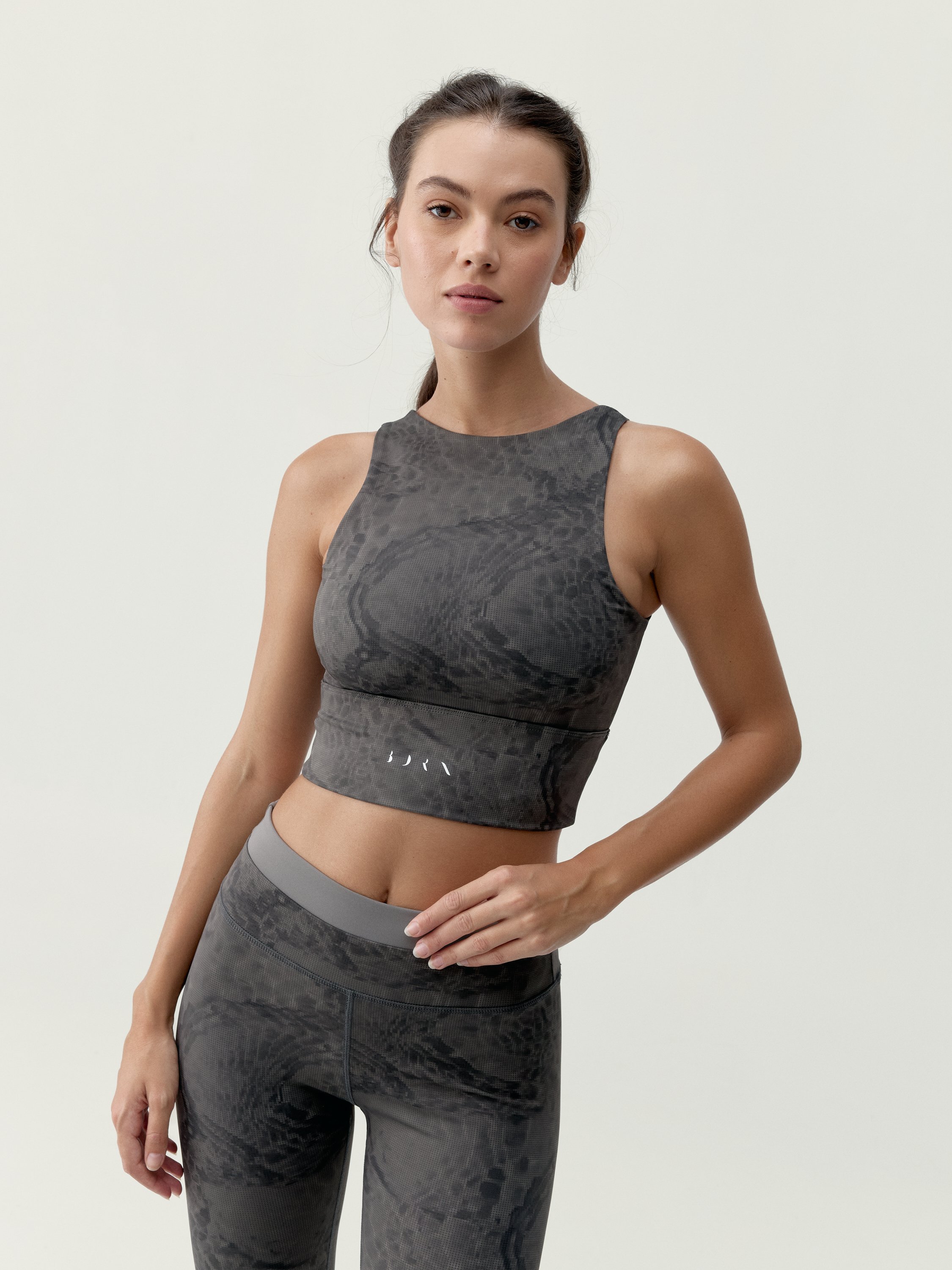 Women's high support quick-drying sports bra BORN Brown