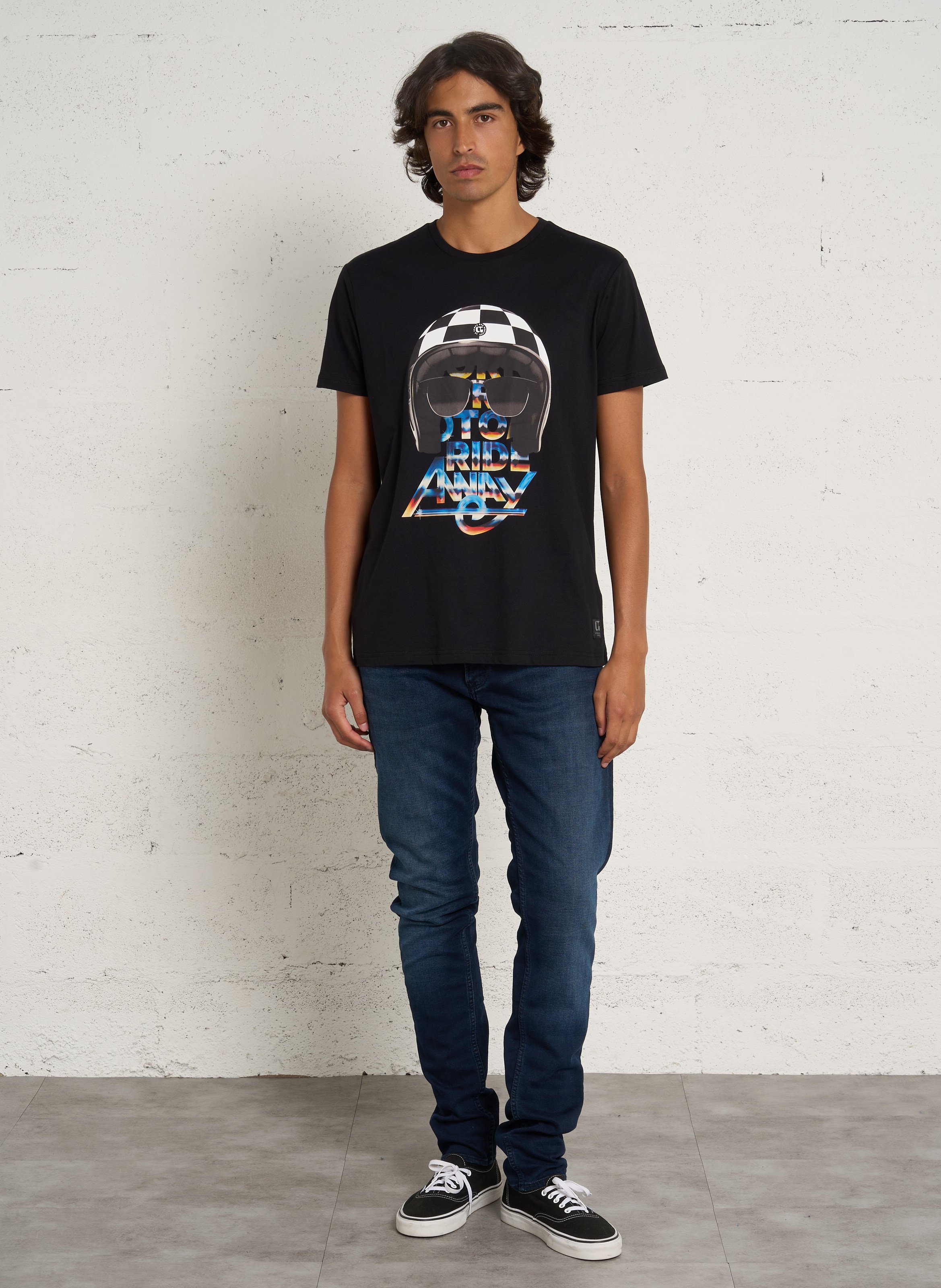 Tee-shirt droit en coton LE TEMPS DES CERISES Noir