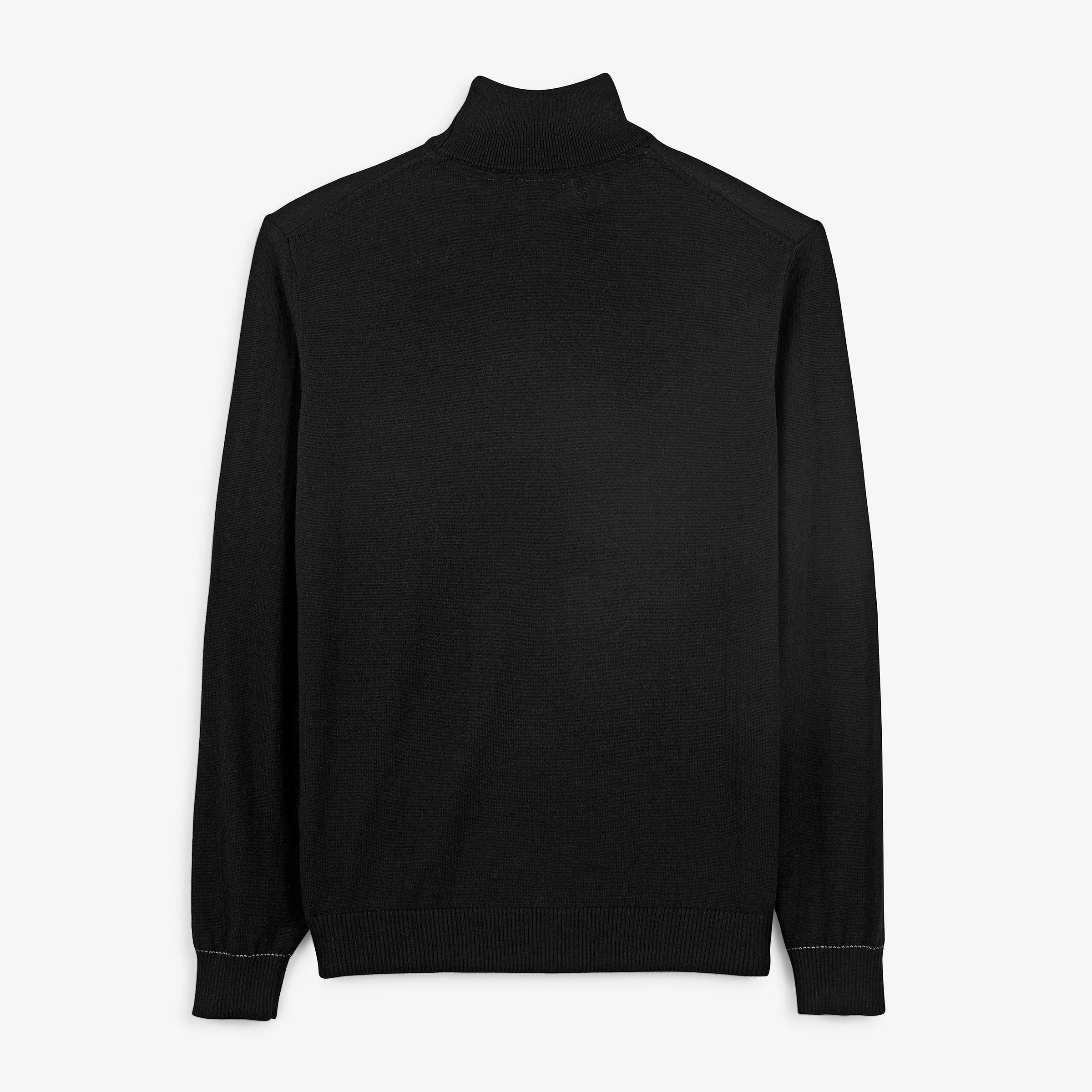 Pull MASSIA Essentiel black high-neck sweater SERGE BLANCO Black