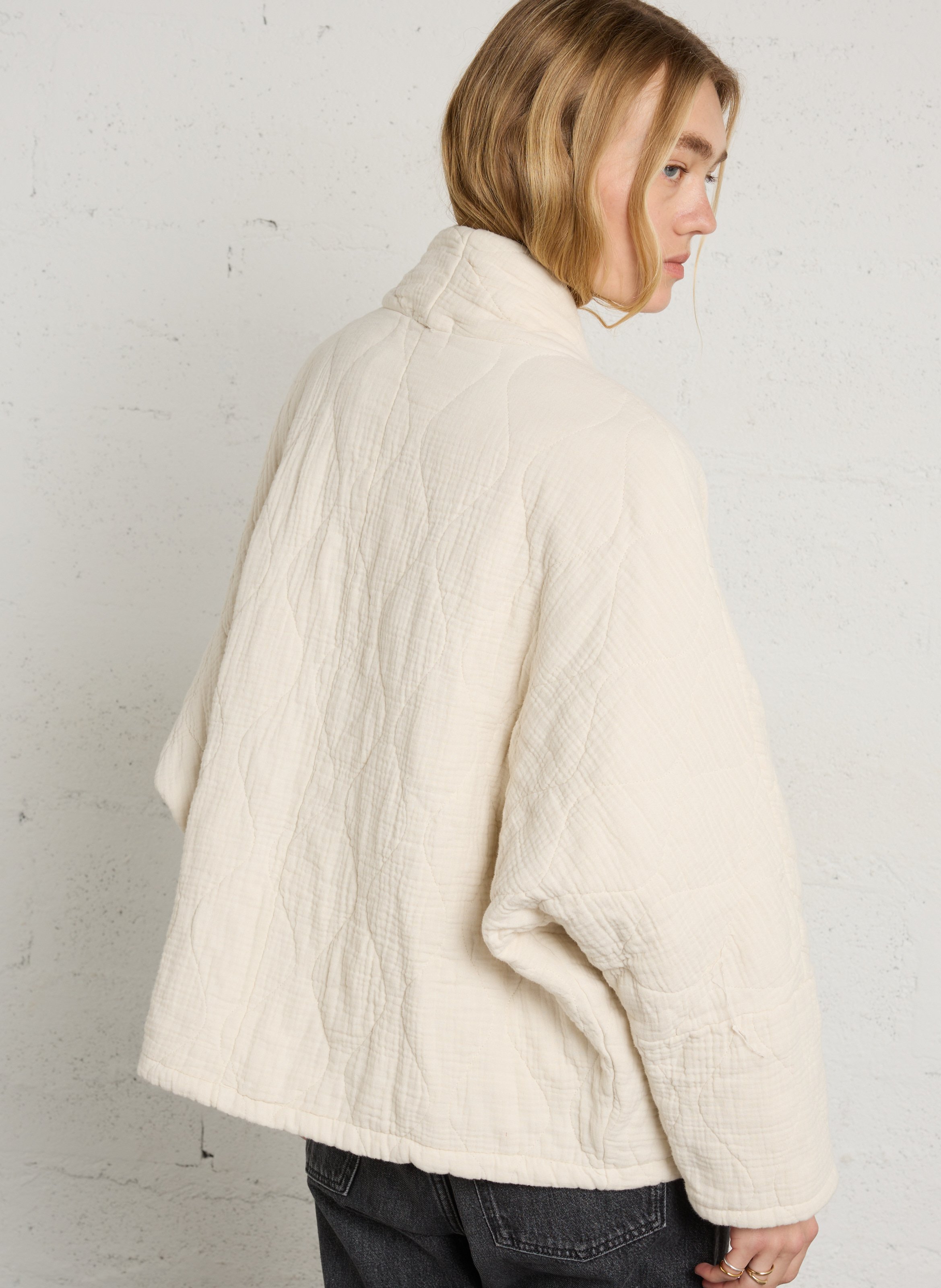 Oversize Steppjacke aus Baumwolle AOKYANOS Beige