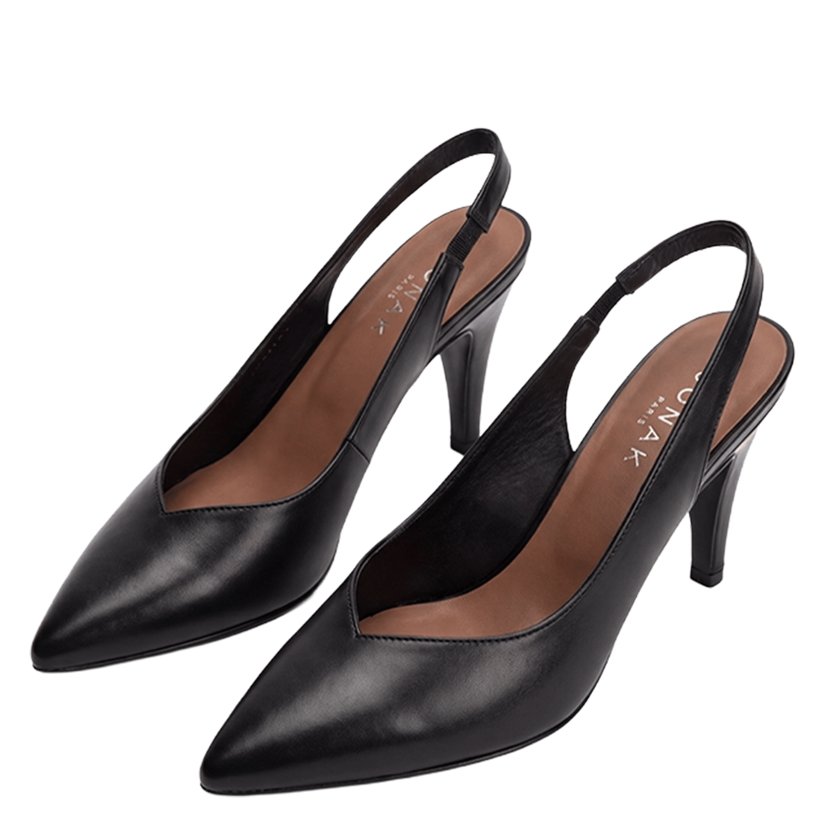 Leather slingback pumps JONAK Black