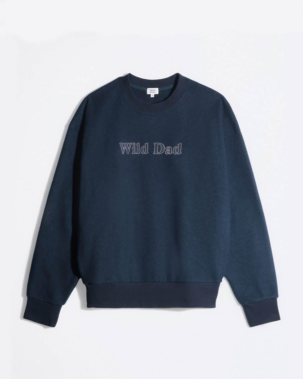 Embroidered Wild Dad Sweatshirt EMOI EMOI Blue