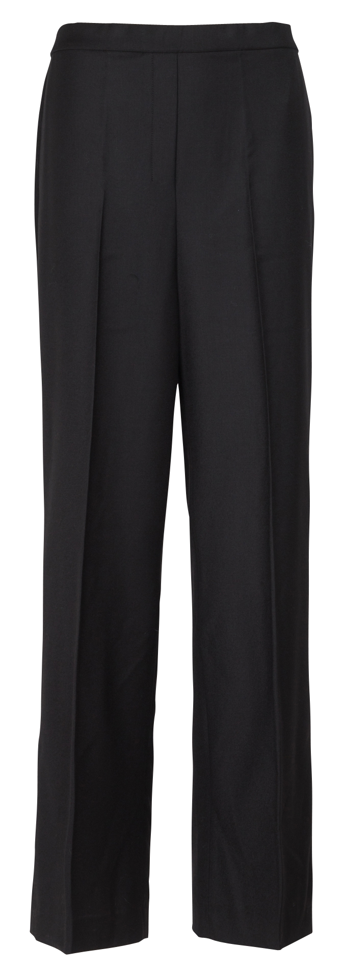 Wijde broek van scheerwol met hoge taille THEORY Zwart