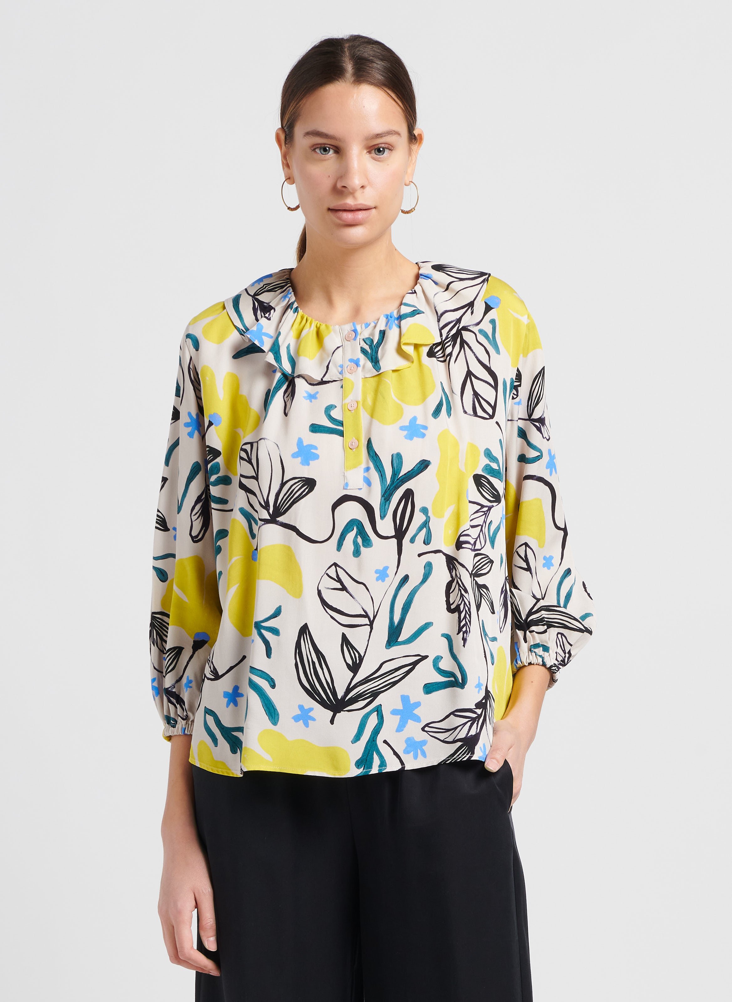 Round-neck flowing blouse PAUL SMITH White