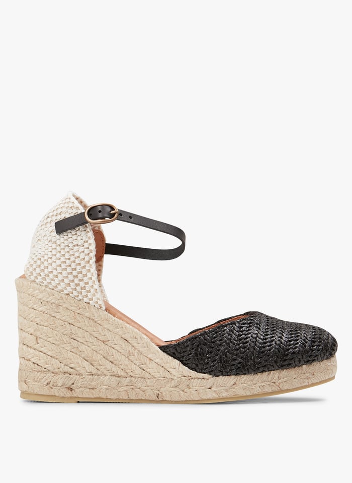 Espadrilles compensées noires sales