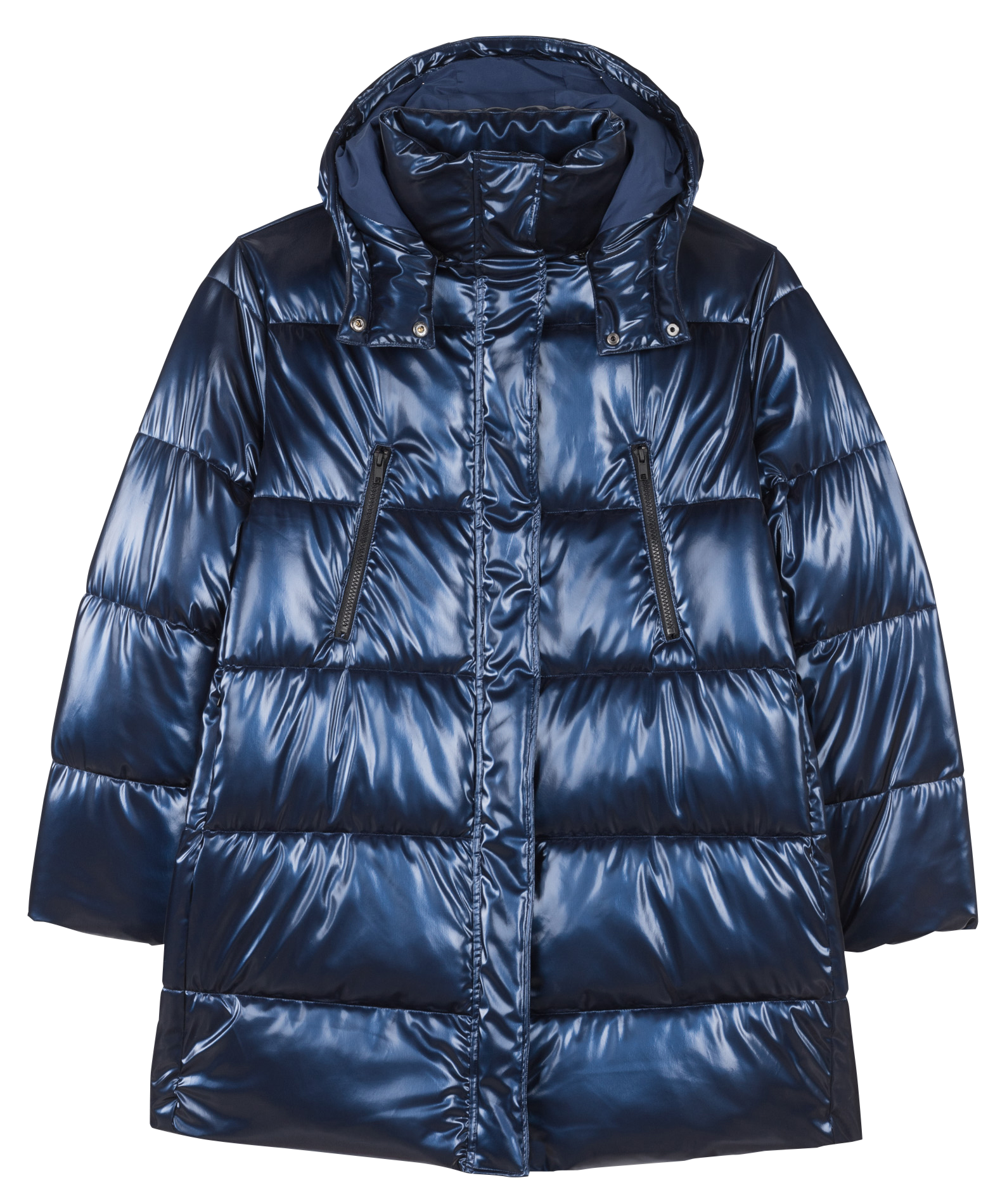 Doudoune mi-longue holographique  PERSONA by Marina Rinaldi Noir