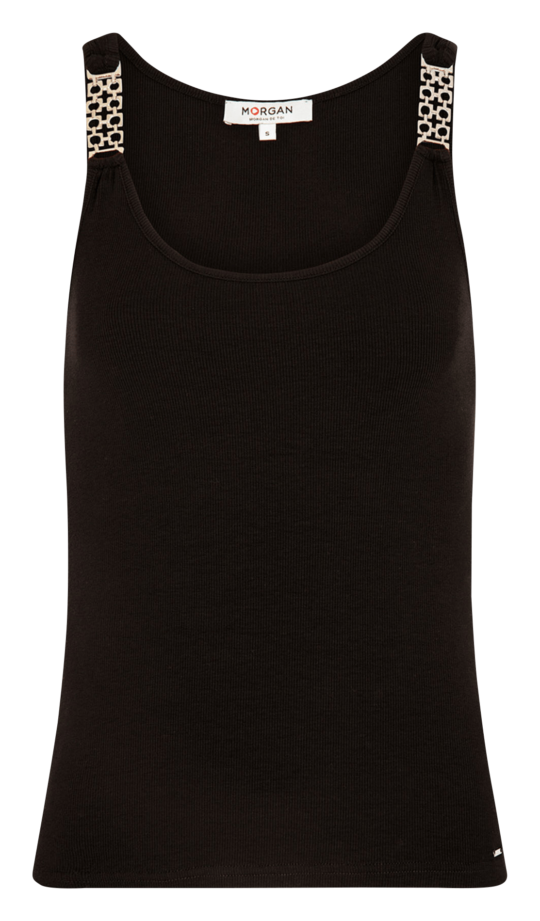 Vest top with chain straps MORGAN Black