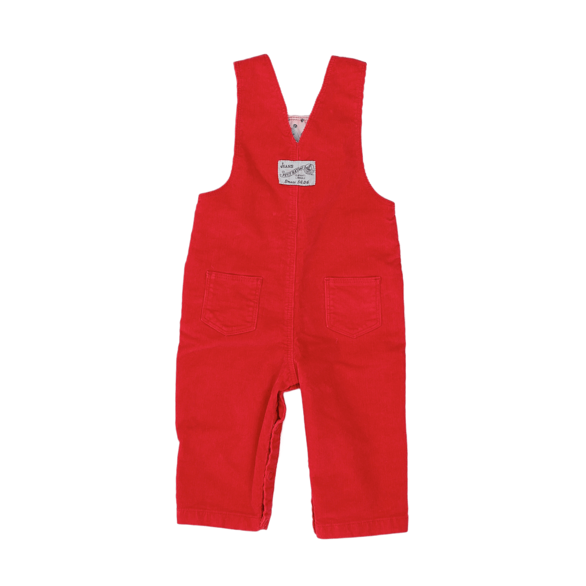 Baby red overalls - 6 months PETIT BATEAU - Seconde Main Red