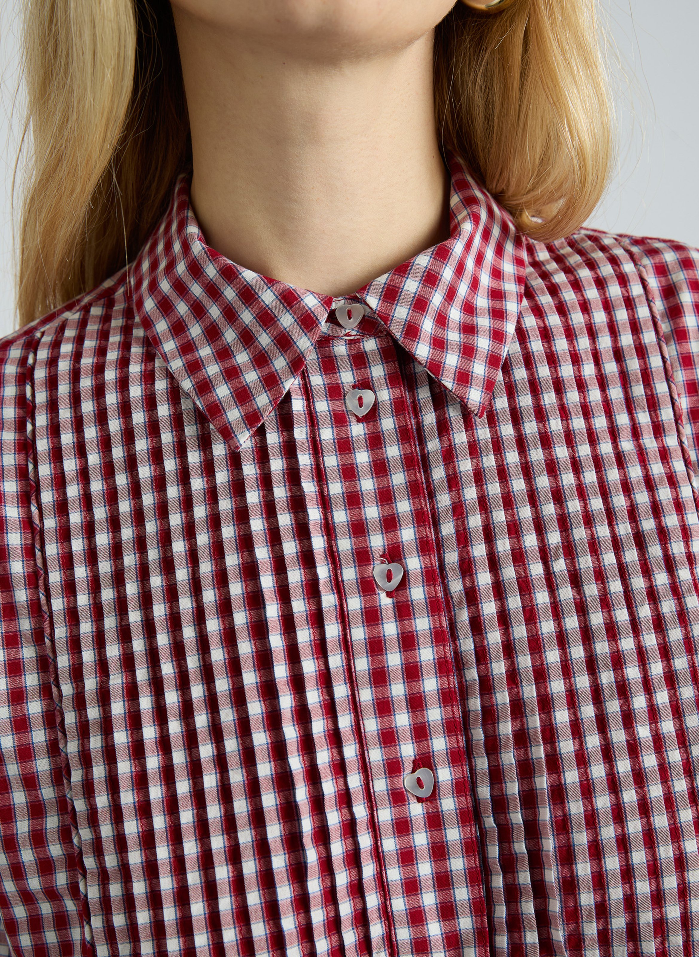Straight gingham shirt DAMSON MADDER Brown