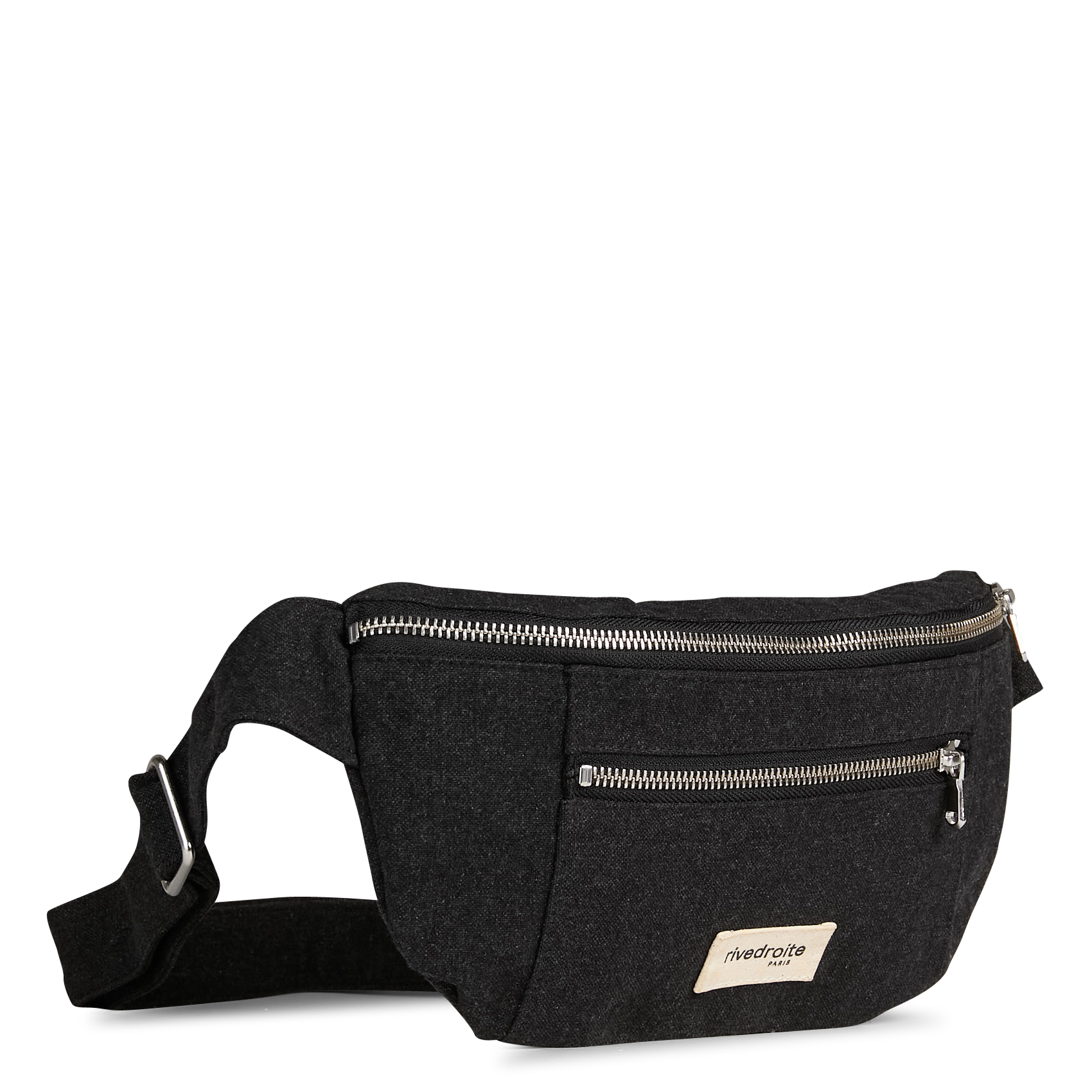Recycled cotton waist bag RIVEDROITE PARIS Black
