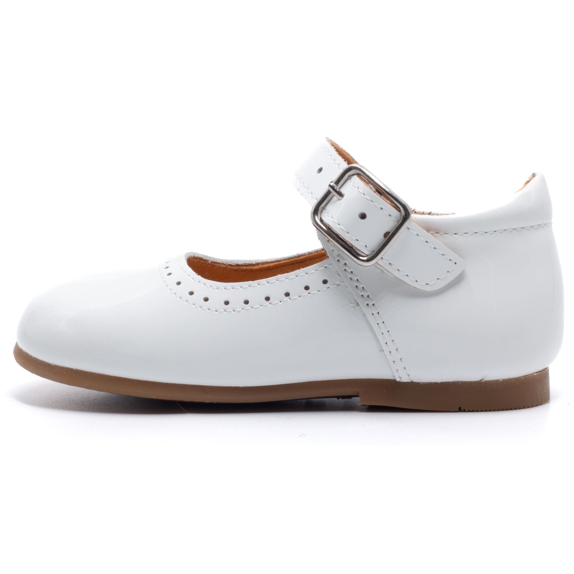 Patent leather baby girl shoes Boni & Sidonie White