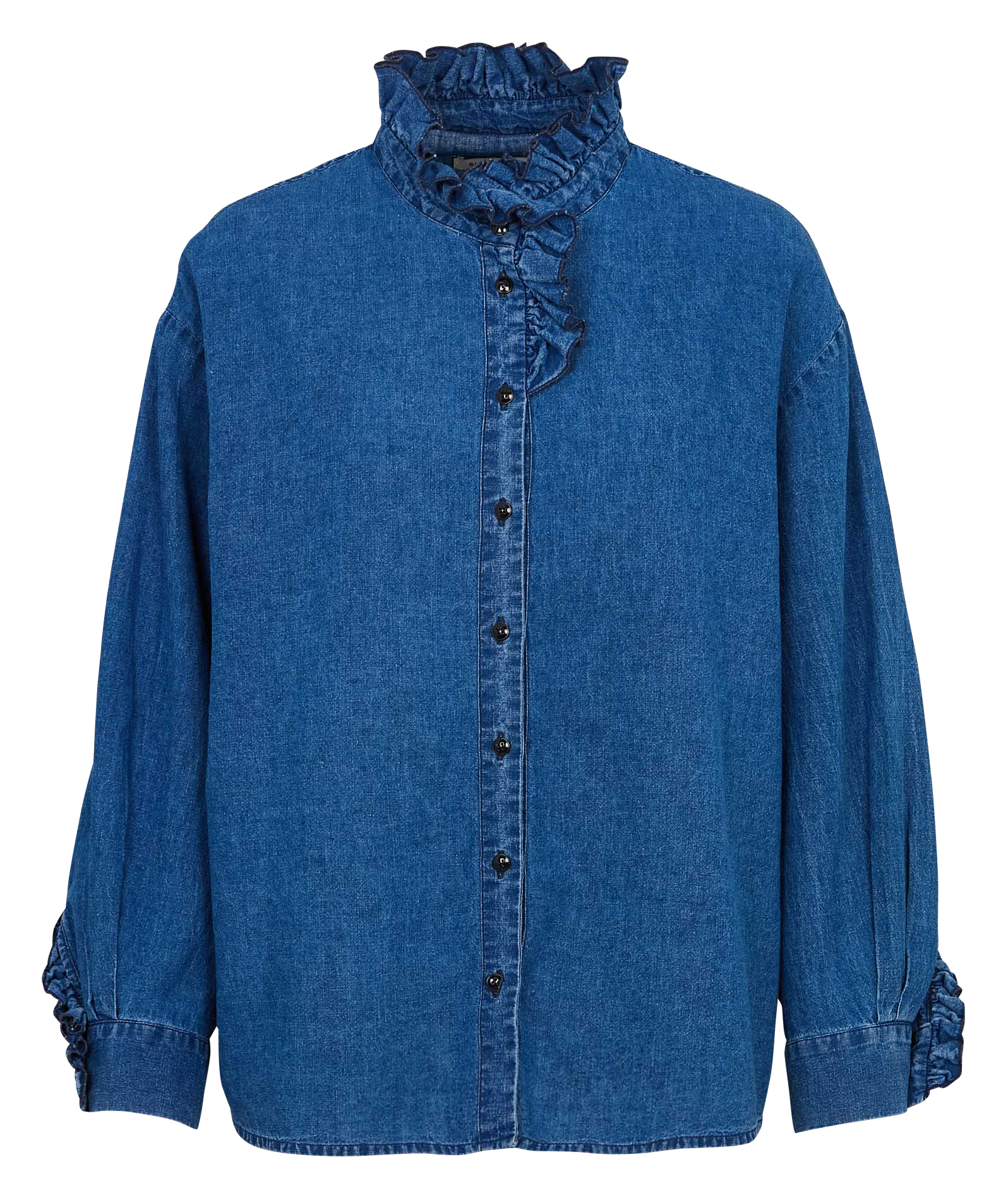 Oversized linnen blend blouse SUZIE WINKLE Blauw