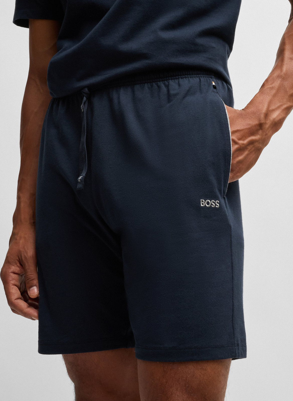 Cotton-blend pajama shorts BOSS Blue