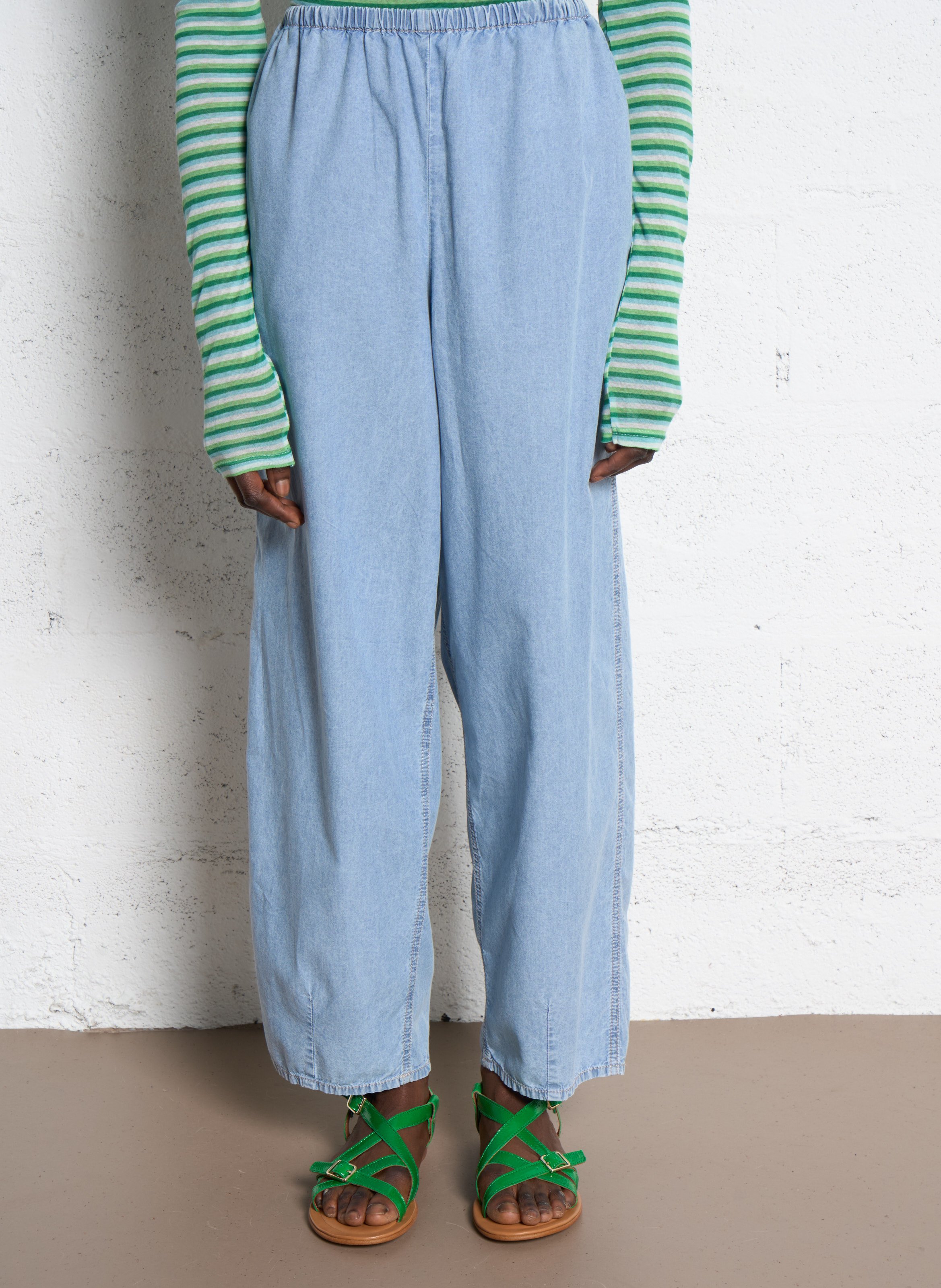 Oversized cotton joggers AMERICAN VINTAGE Blue