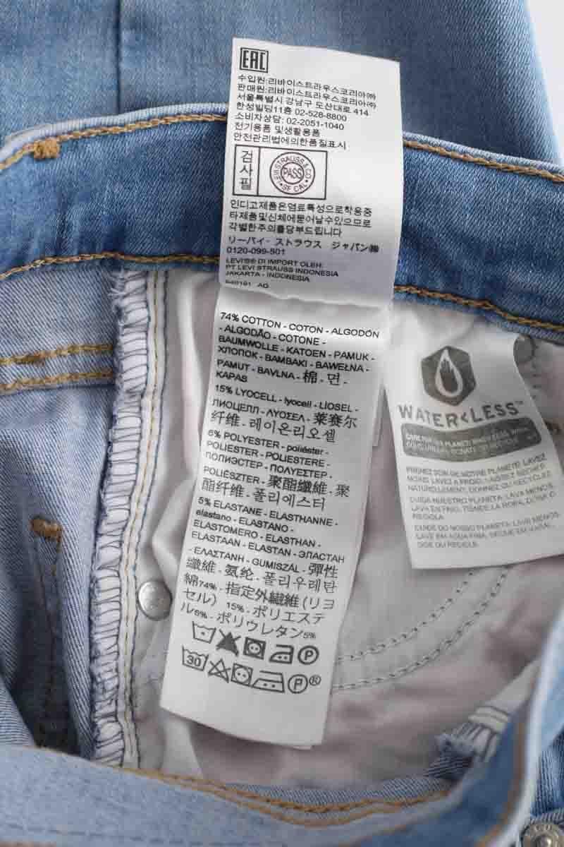 Cotton skinny jeans LEVI'S - Seconde main Blue