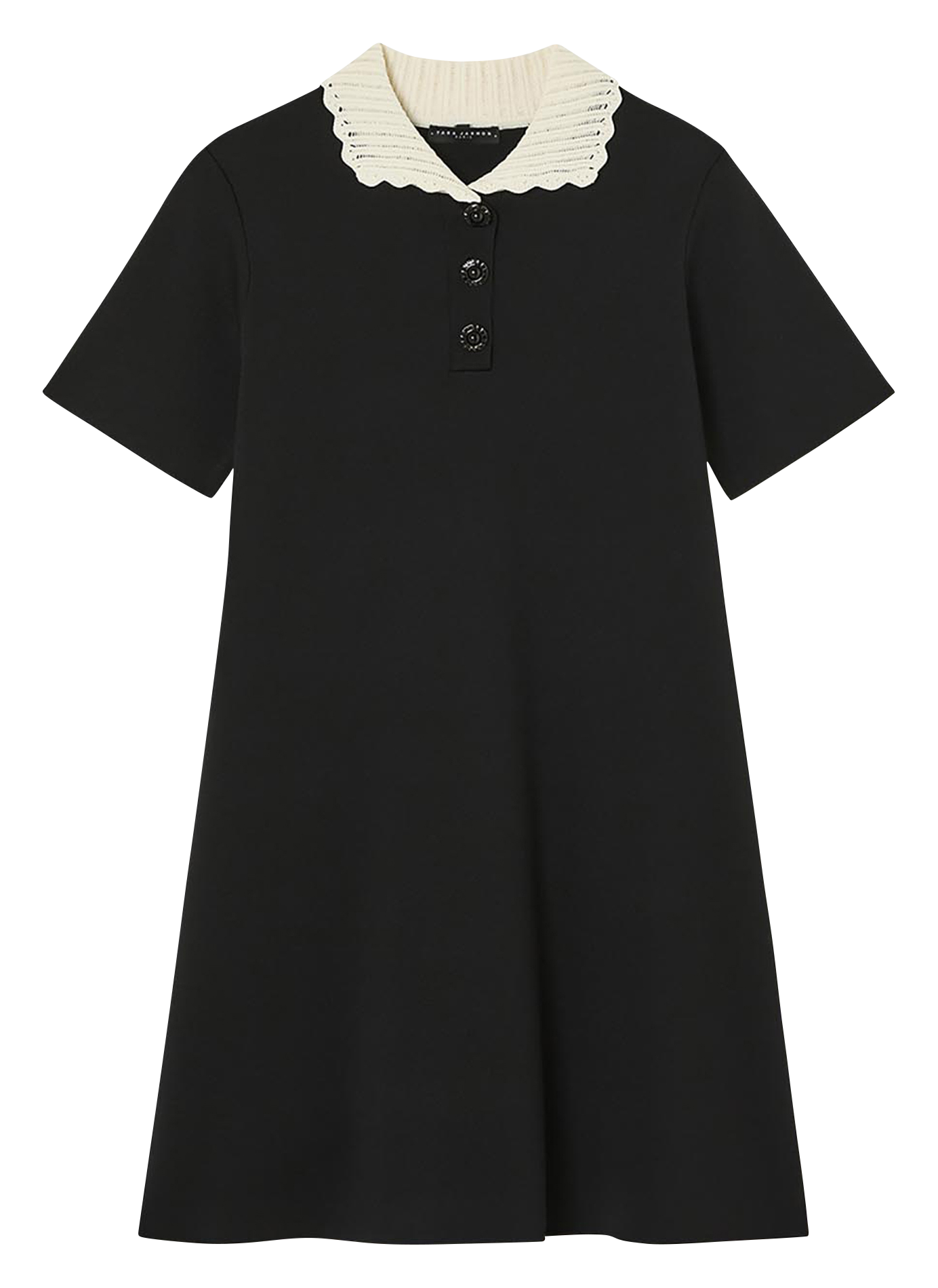 Robe courte col claudine TARA JARMON Noir