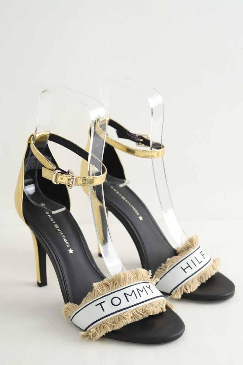 Leather heels TOMMY HILFIGER - SECONDE MAIN Black