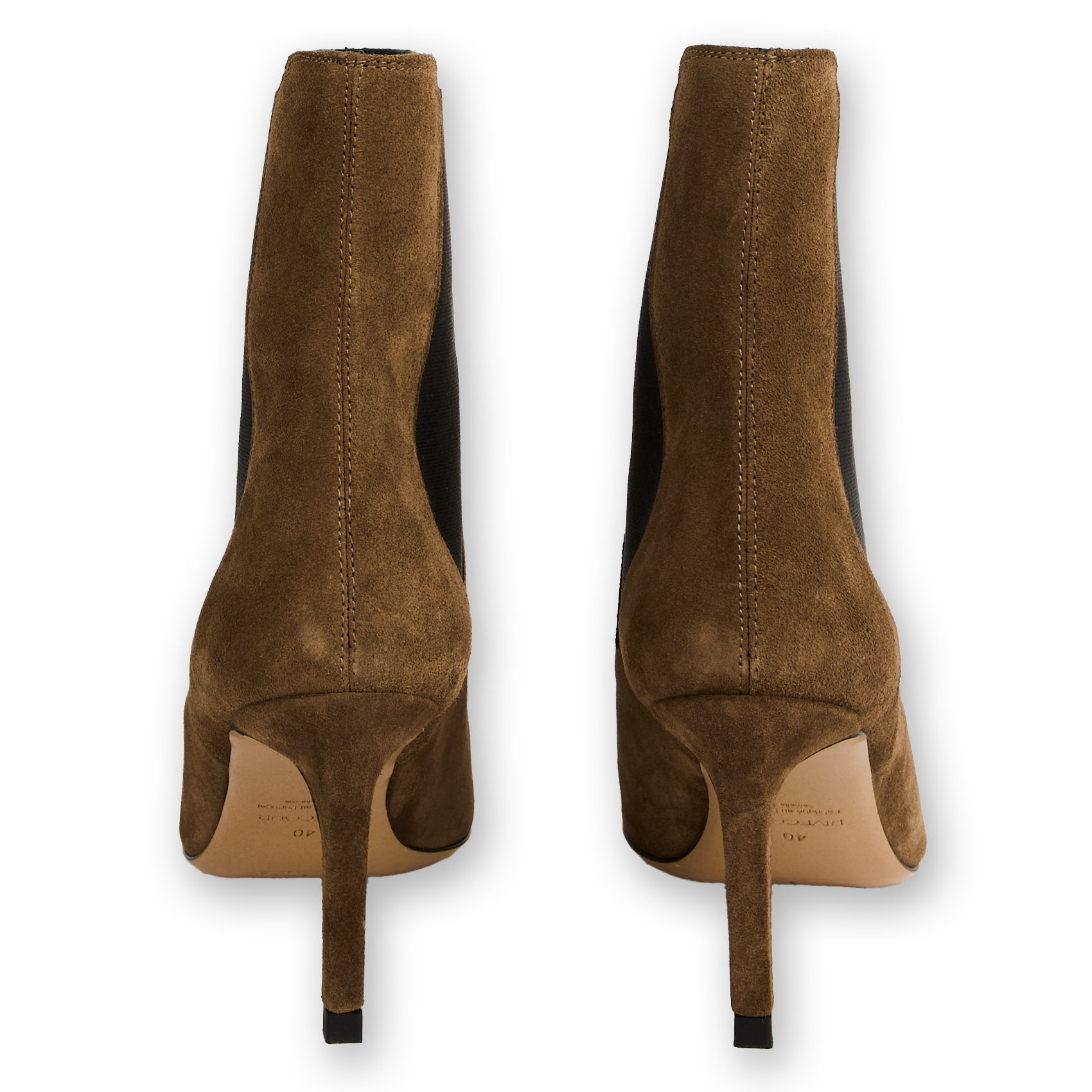 Bottines en cuir velours RIVECOUR Marron