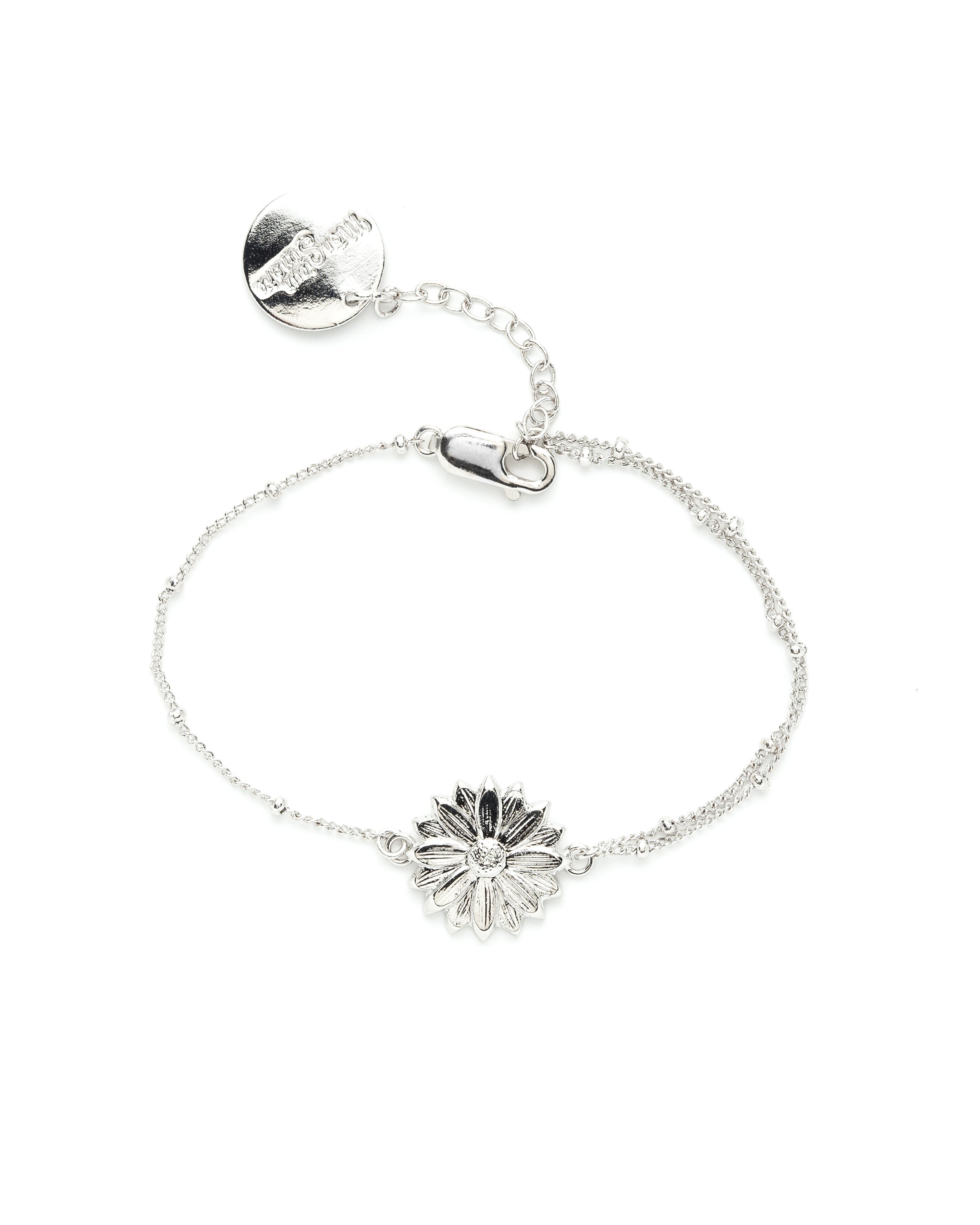 HESPÉRIS - Silver-plated flower bracelet MONSIEUR SIMONE Silver