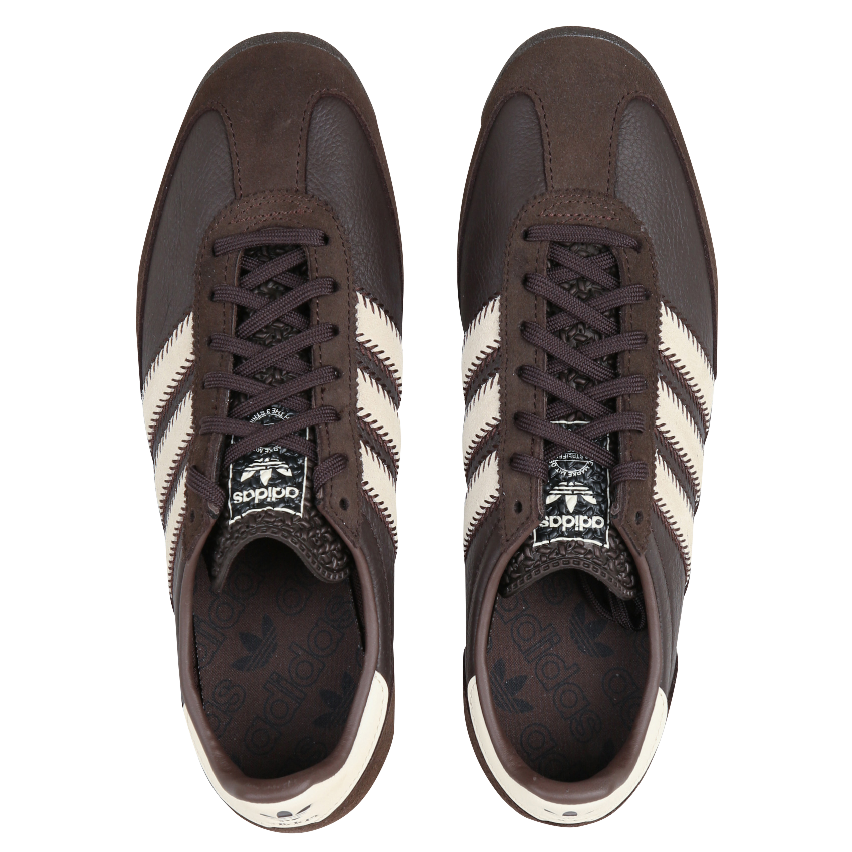 Baskets basses à lacets en cuir  ADIDAS Marron