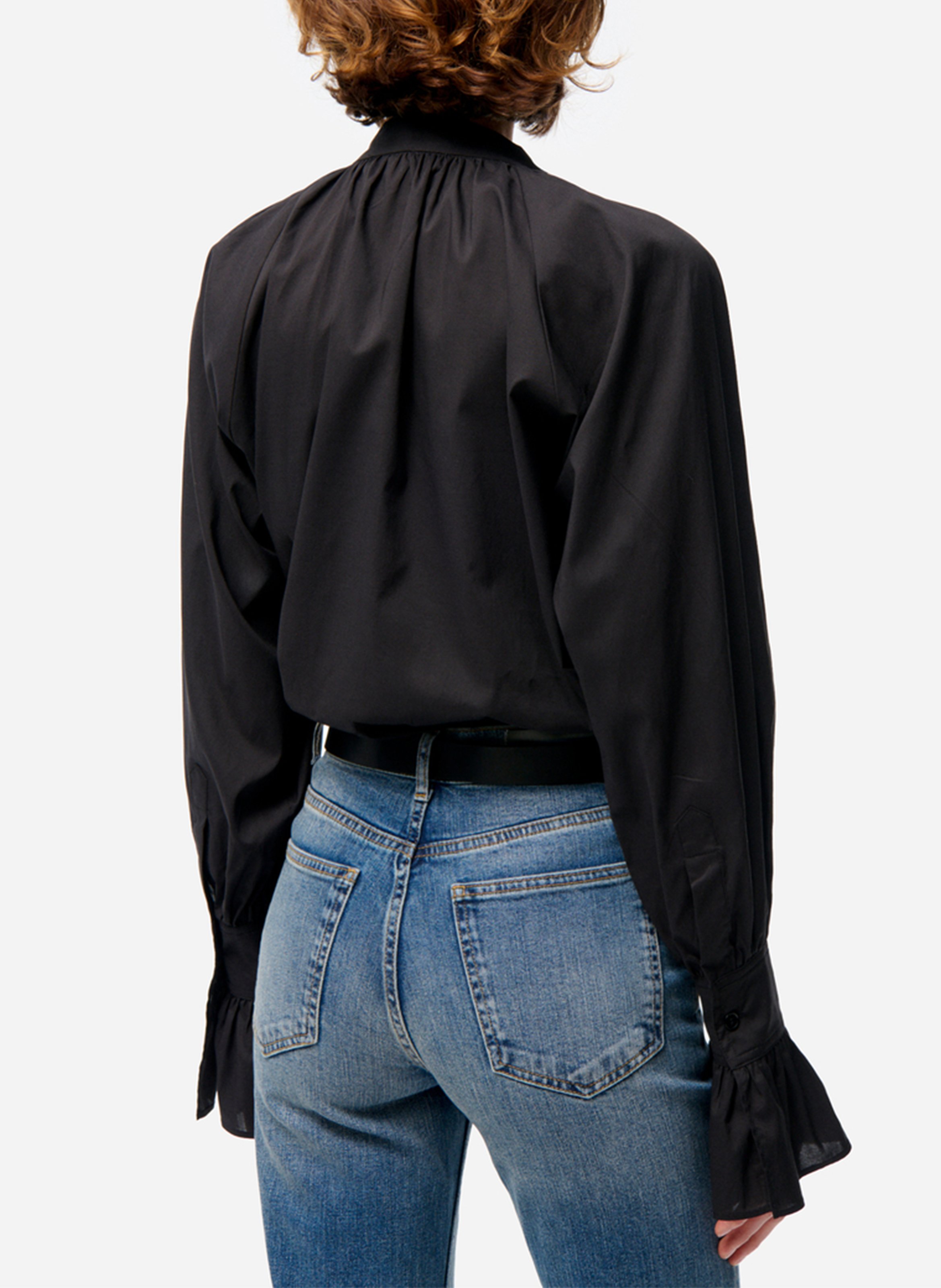 Blouse met strikkraag VANESSA BRUNO Zwart