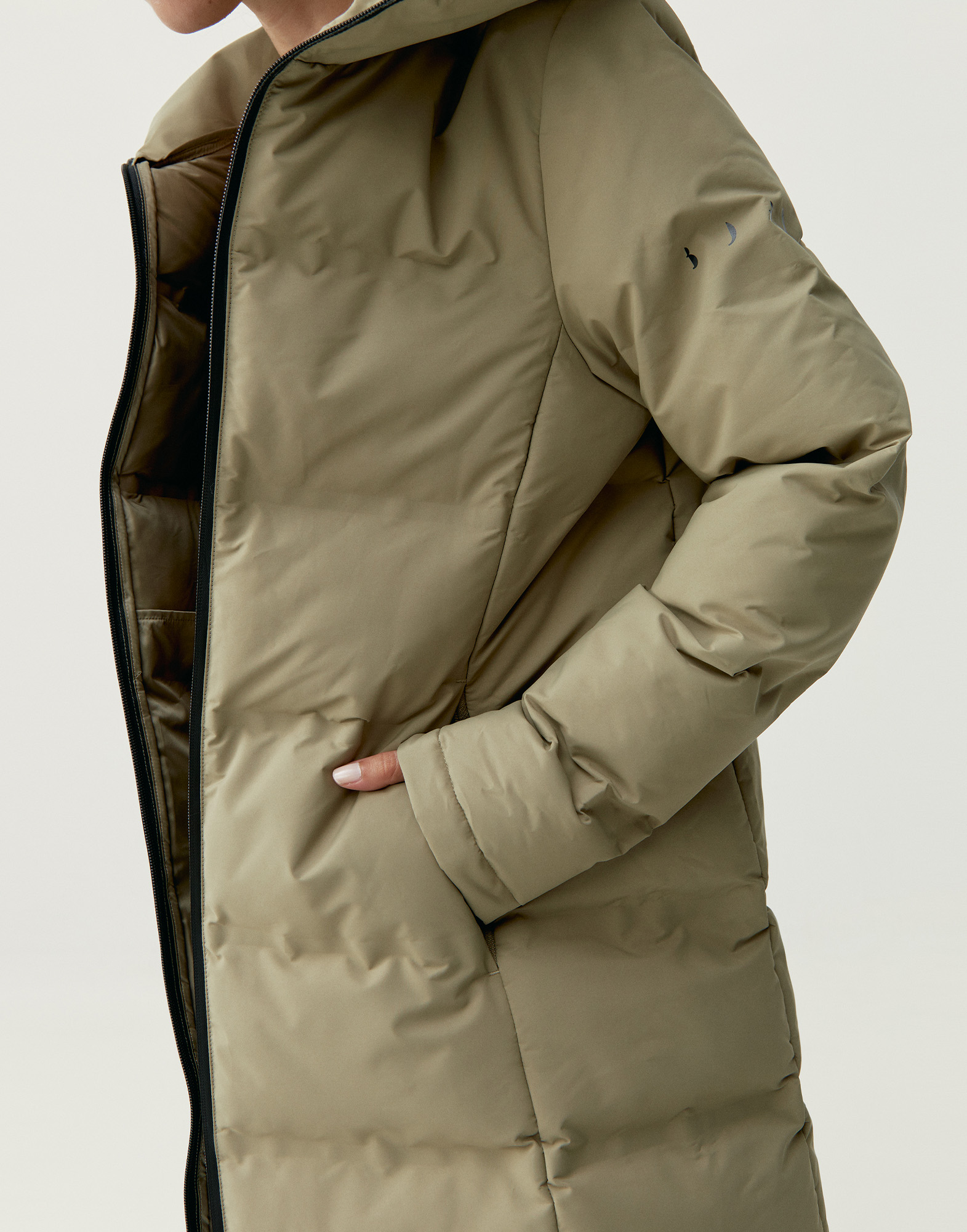 Padded waterproof winter coat BORN LIVING YOGA Brown