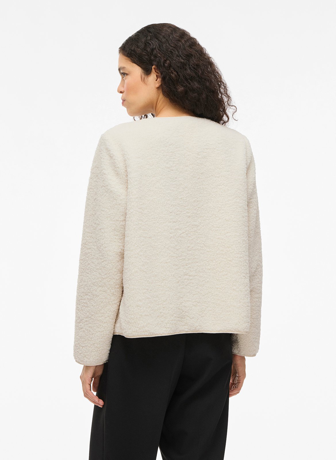 Round-neck jacket VILA Beige