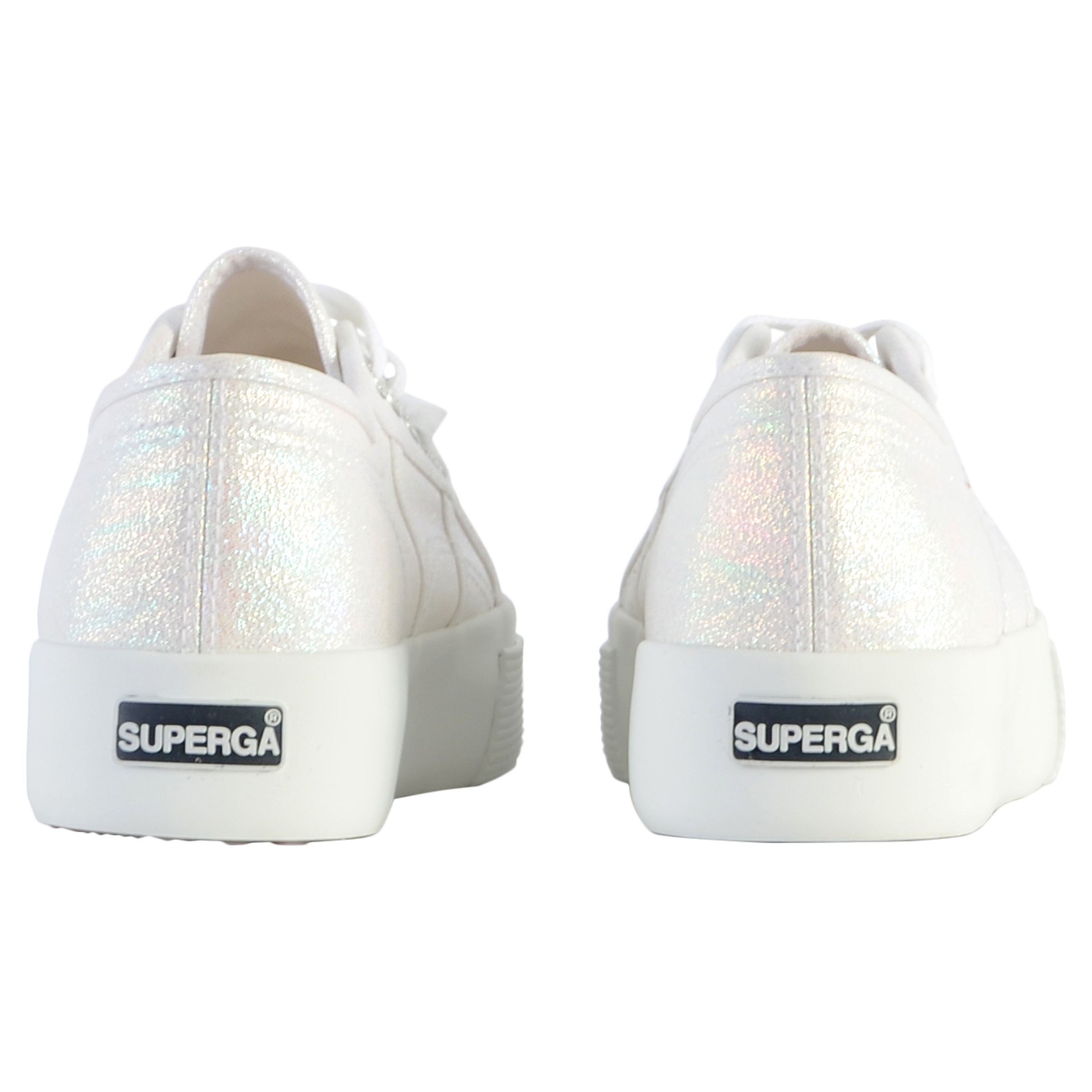 Superga 2730 Lame Lace-Up Sneakers SUPERGA White