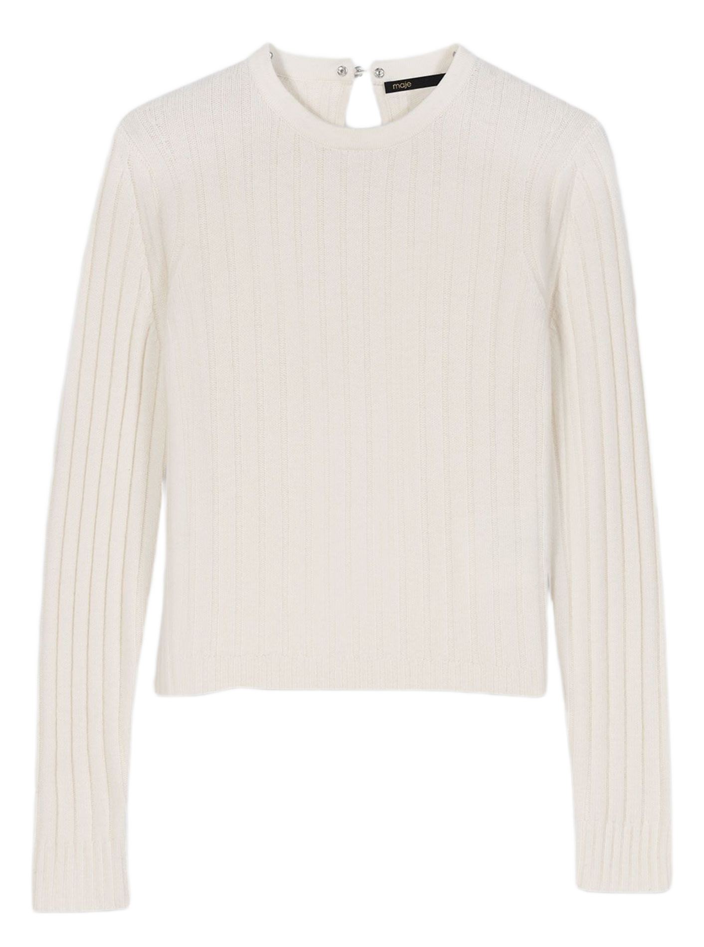 Pull col claudine en laine mélangée MAJE Beige