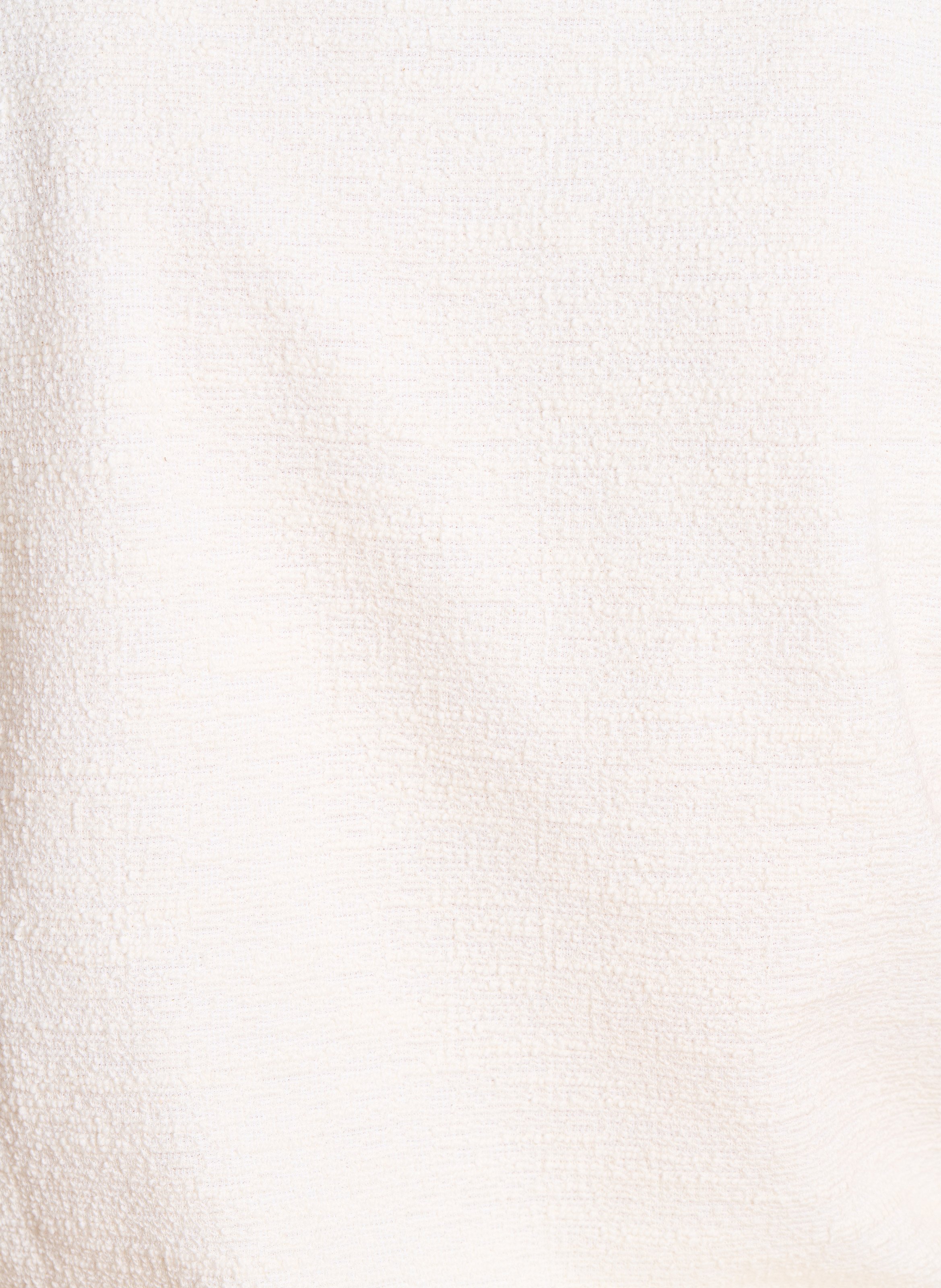 Straight round-neck cotton-blend top LA FEE MARABOUTEE White