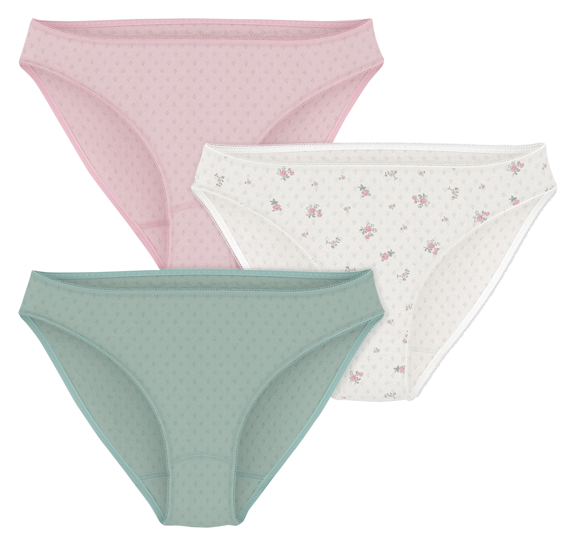 <p>Set aus 3 Slips in Punktstrick</p> PETIT BATEAU Mehrfarbig