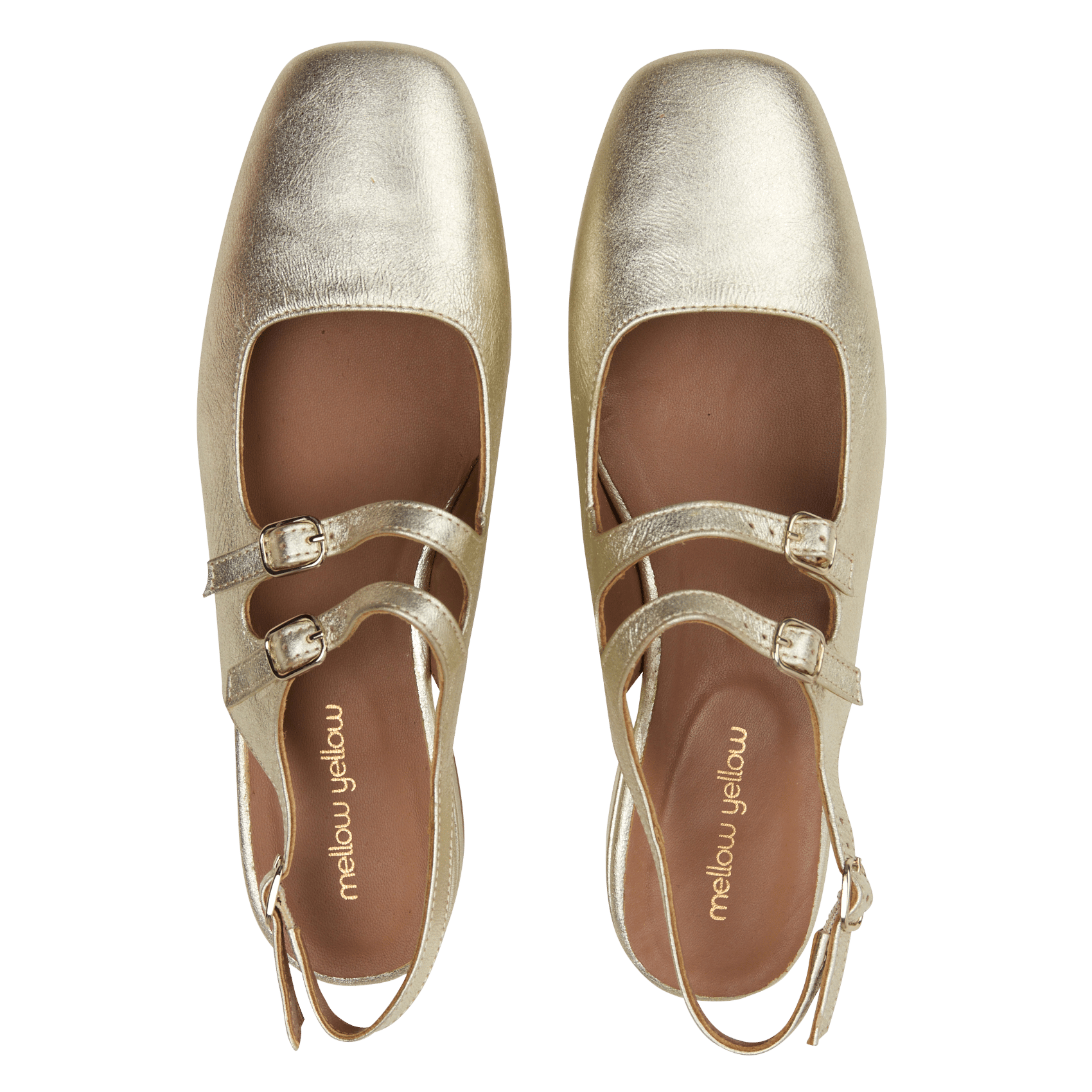 Babies en cuir vernis MELLOW YELLOW Doré