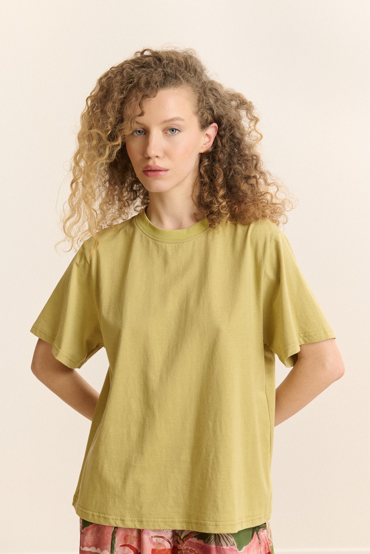 Short-sleeve plain T-shirt GARANCE PARIS Green
