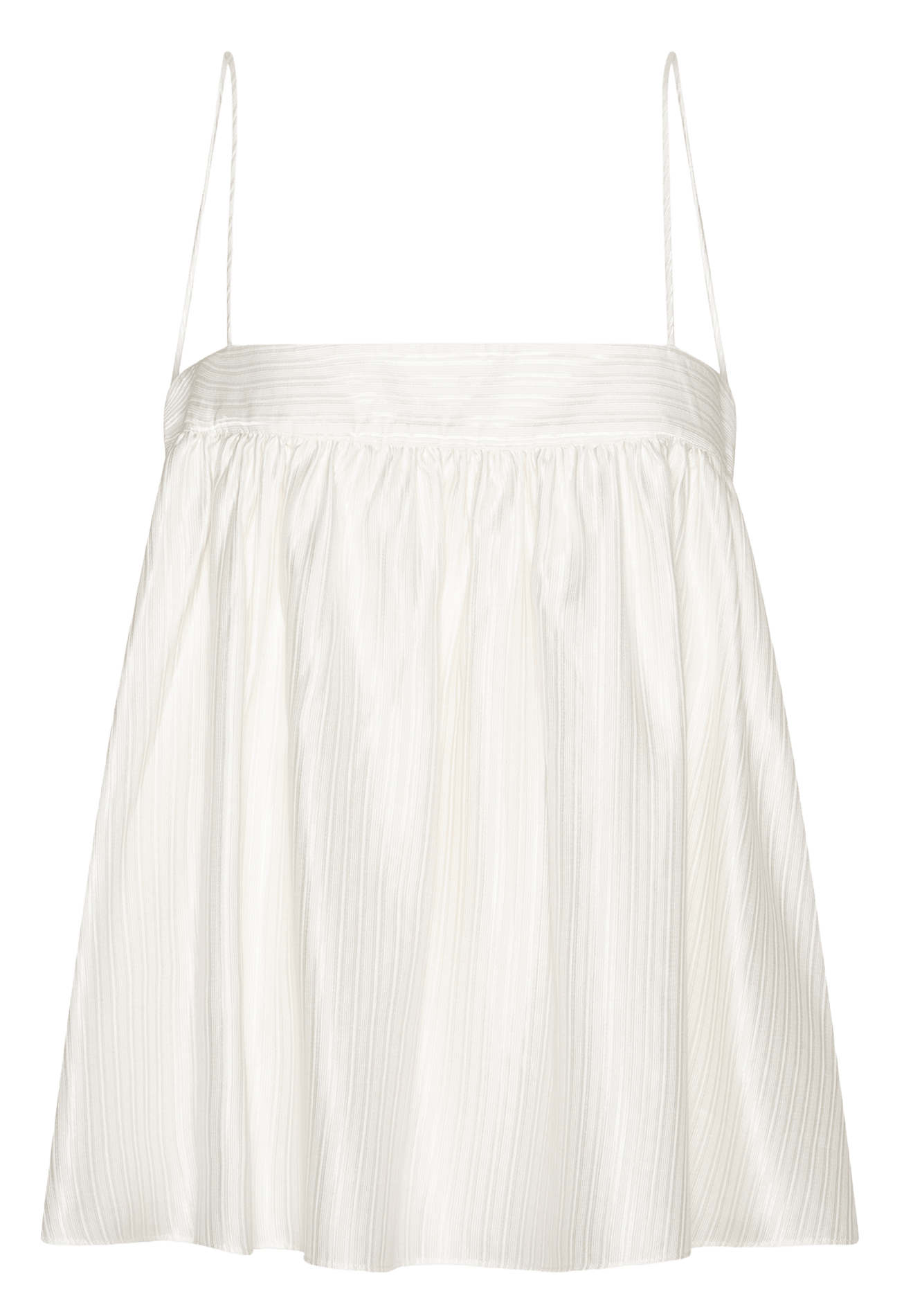 Top ample à bretelles fines rayé ROTATE Blanc