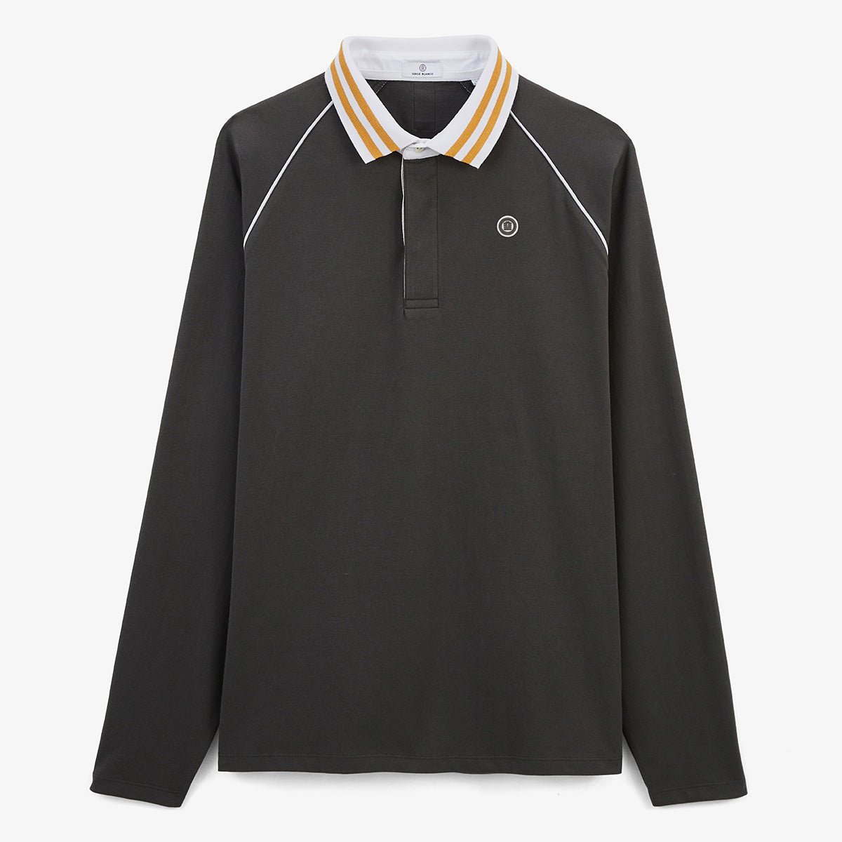 Rugby jersey with raglan sleeves in cotton SERGE BLANCO Grey