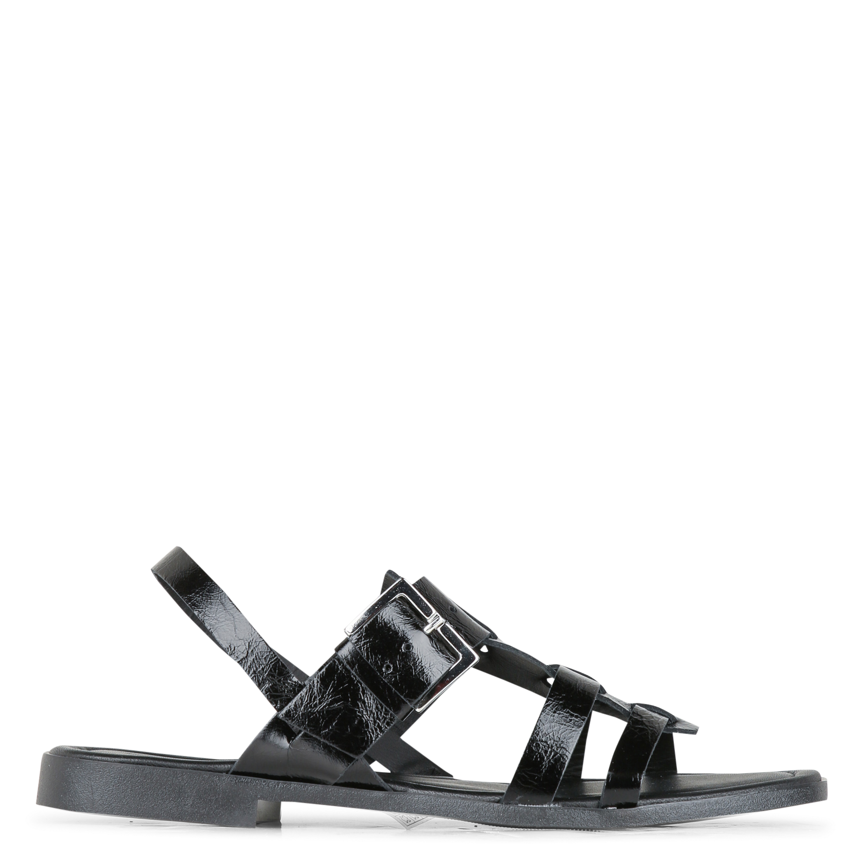 Aouda flat leather sandals MELLOW YELLOW Black