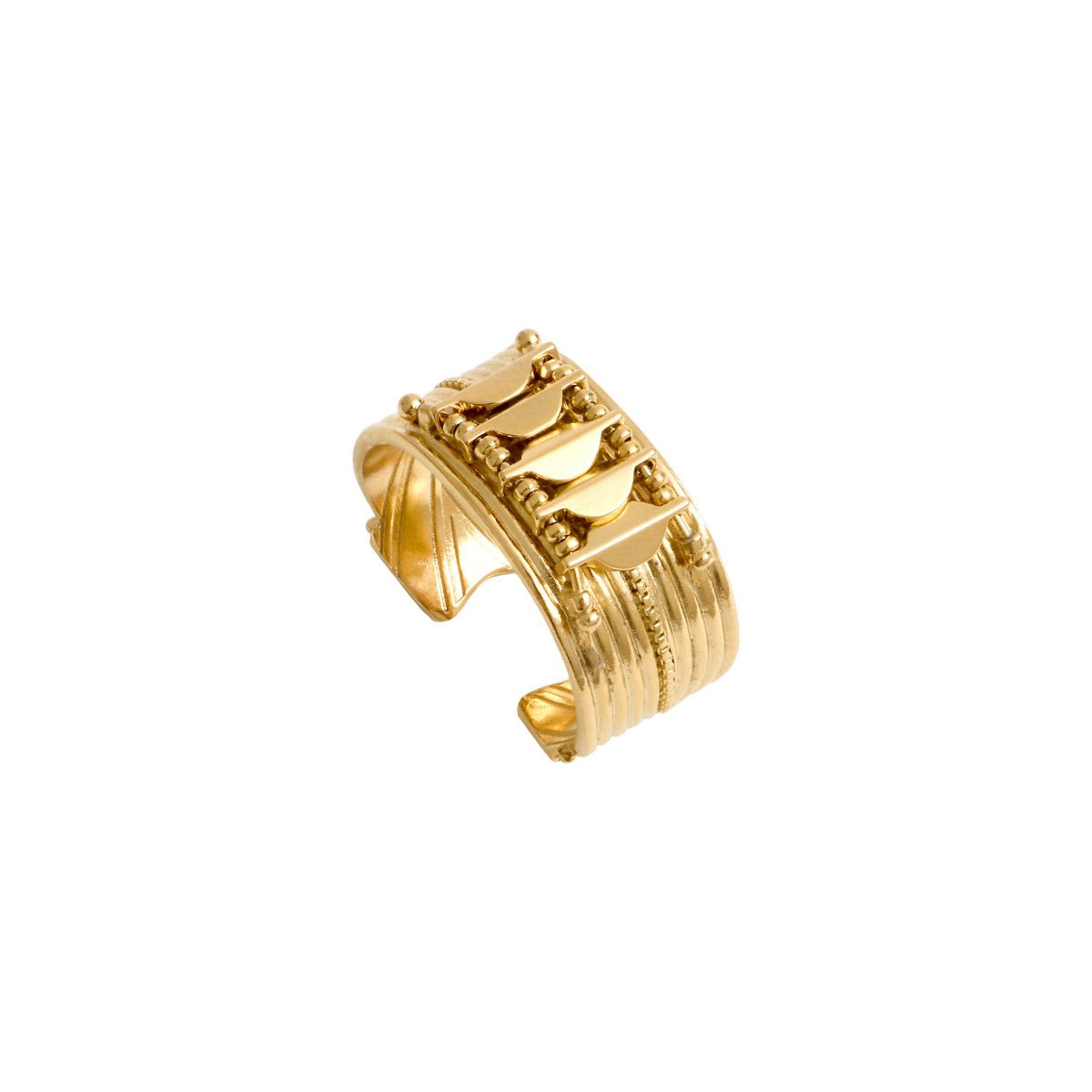 Adjustable ring in gold-plated metal, adjustable SATELLITE PARIS Golden