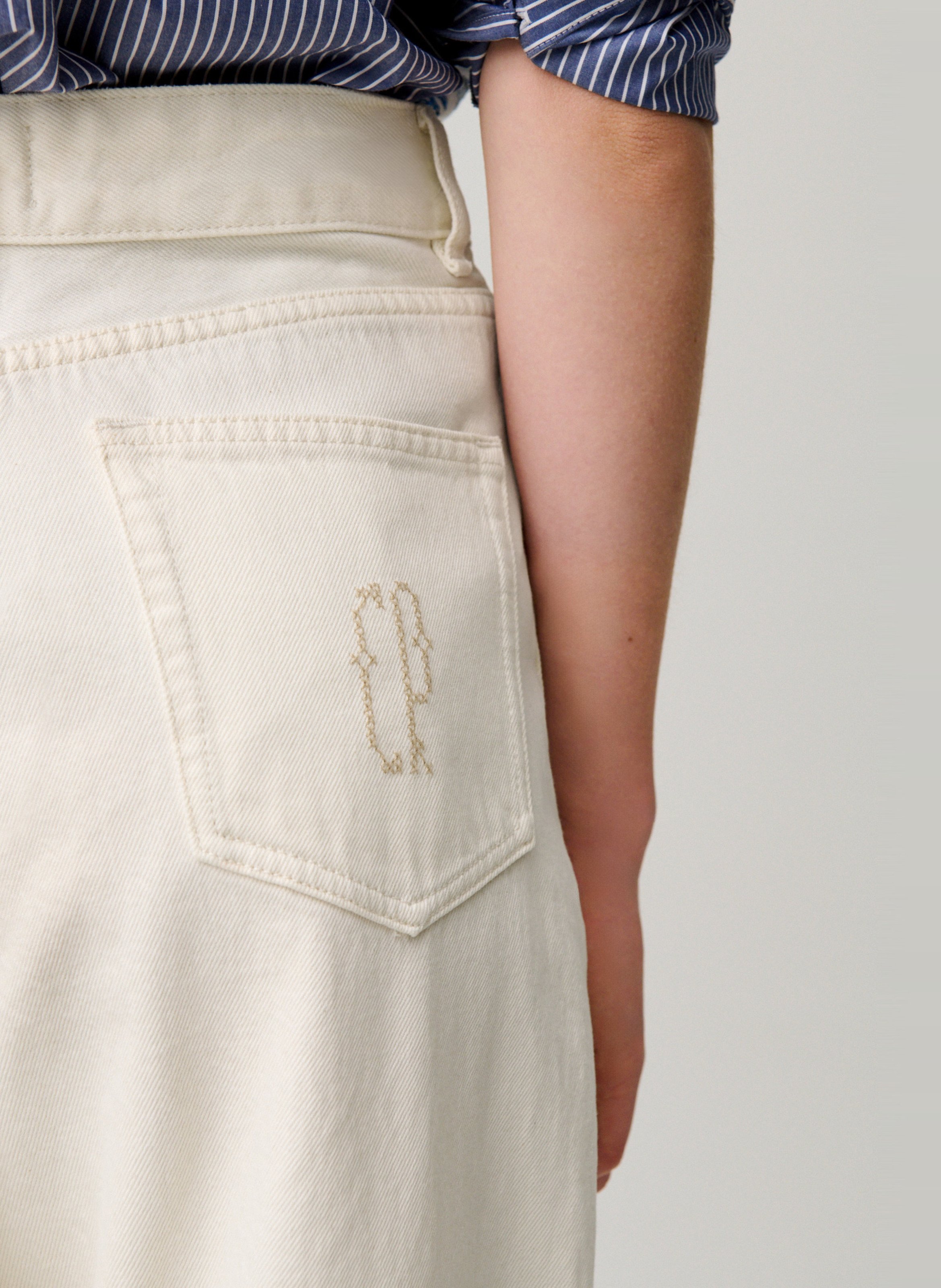 Jean droit en coton CLAUDIE PIERLOT Beige