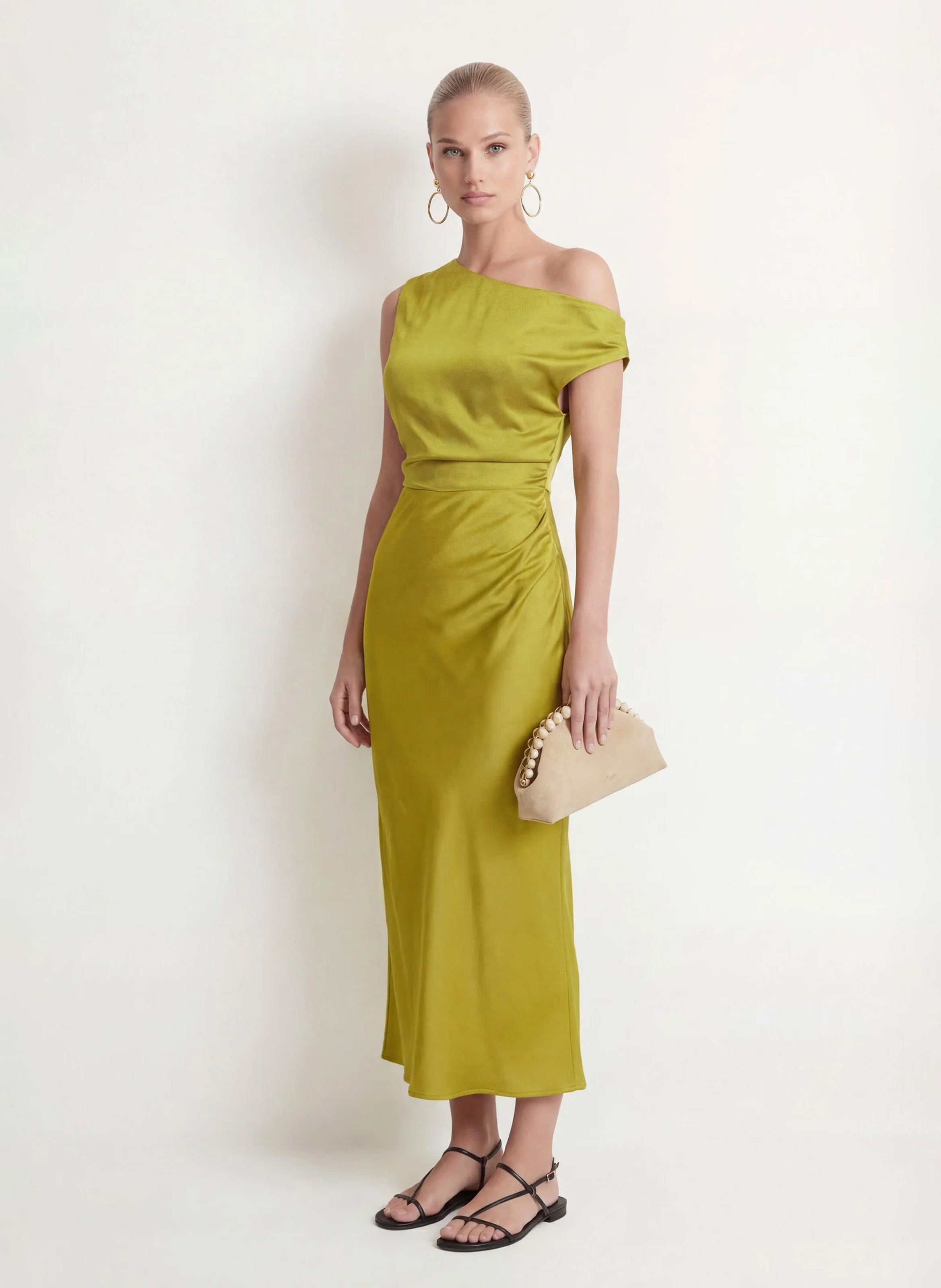 Robe longue décolleté asylétrique KOOKAI Vert