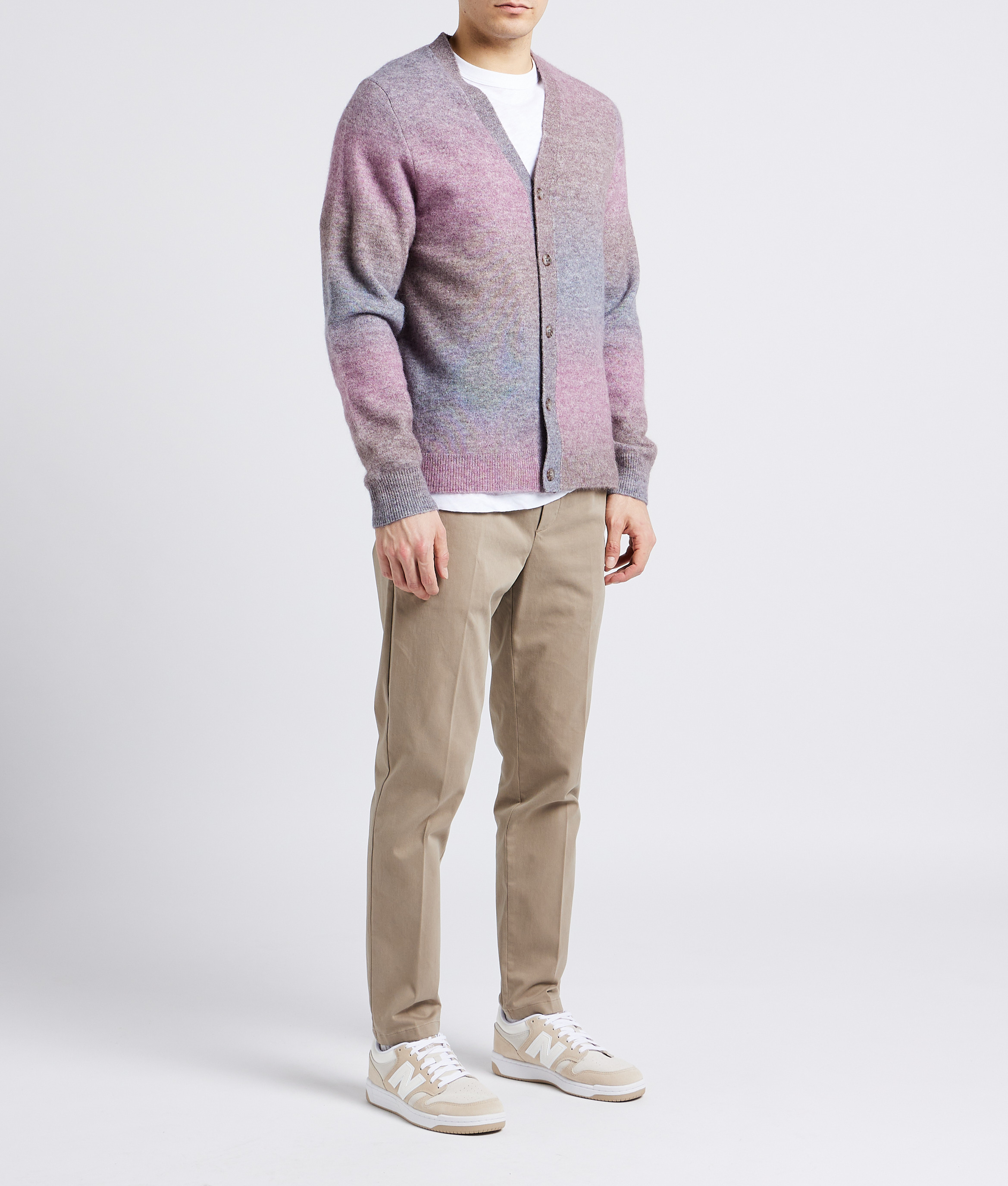 Straight striped V-neck cardigan SAMSOE SAMSOE Multicolored