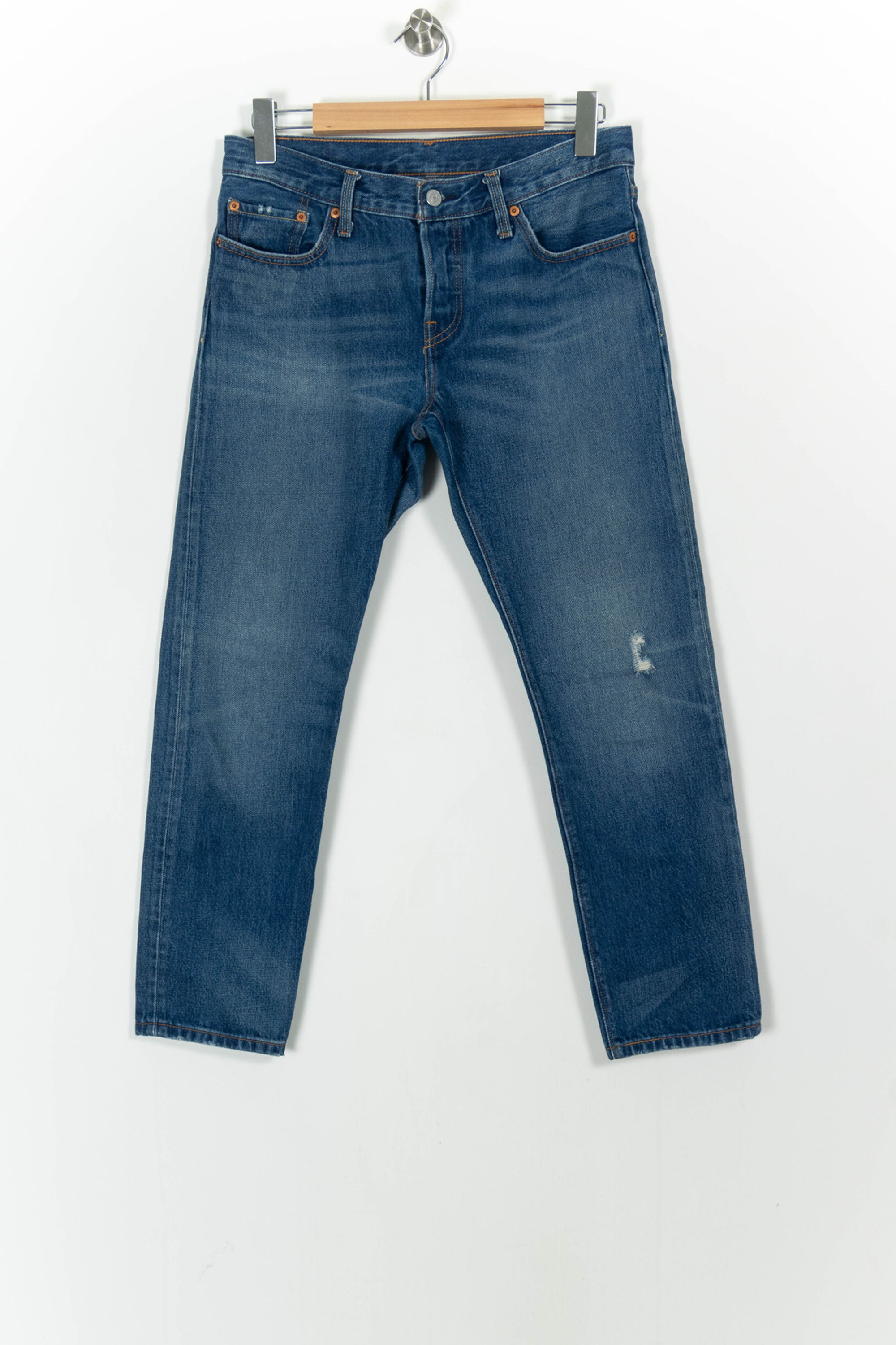 Cropped slim jeans with studs LEVI'S - Seconde main Blue