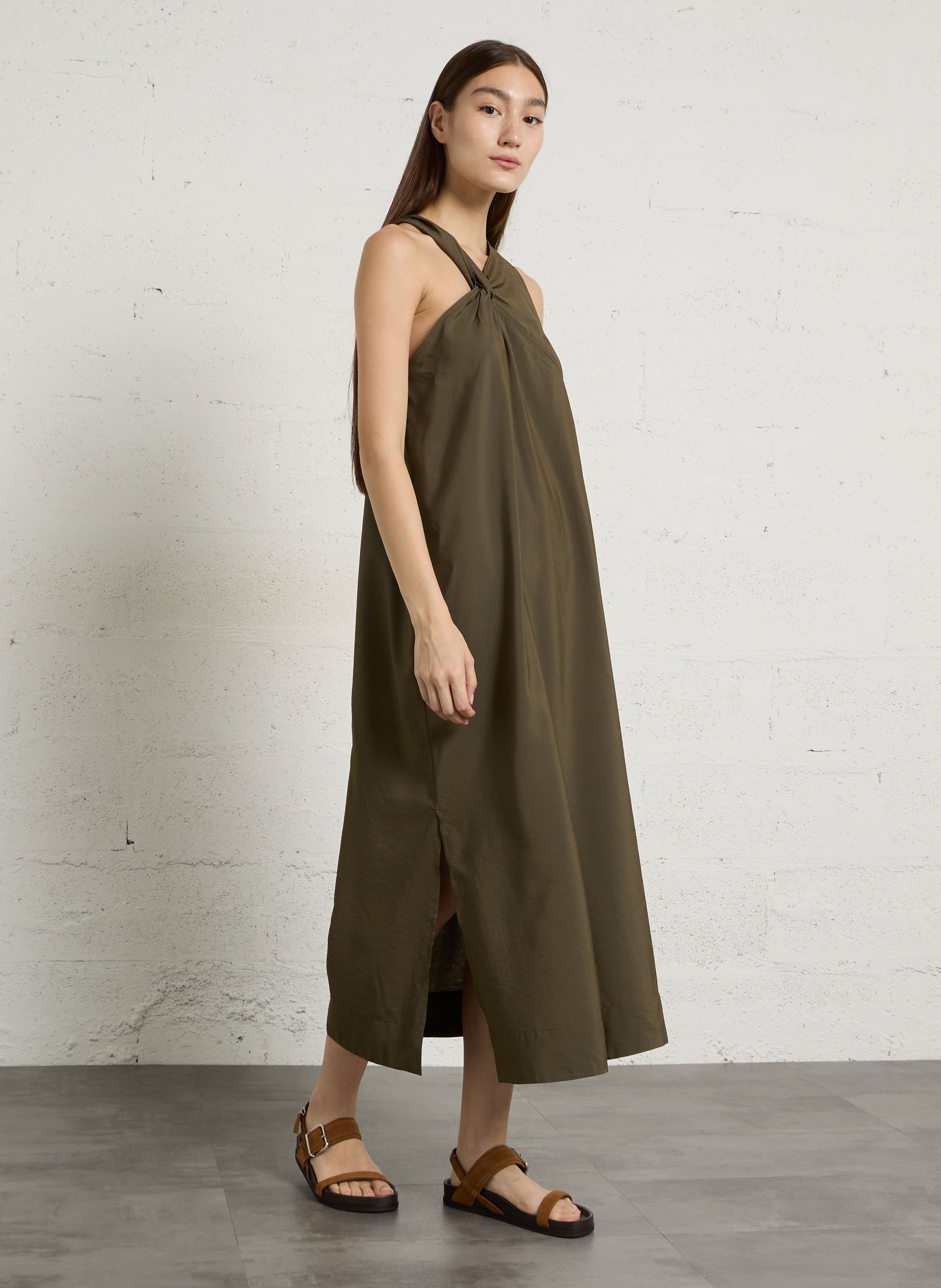 Weites Maxikleid SOEUR Khaki