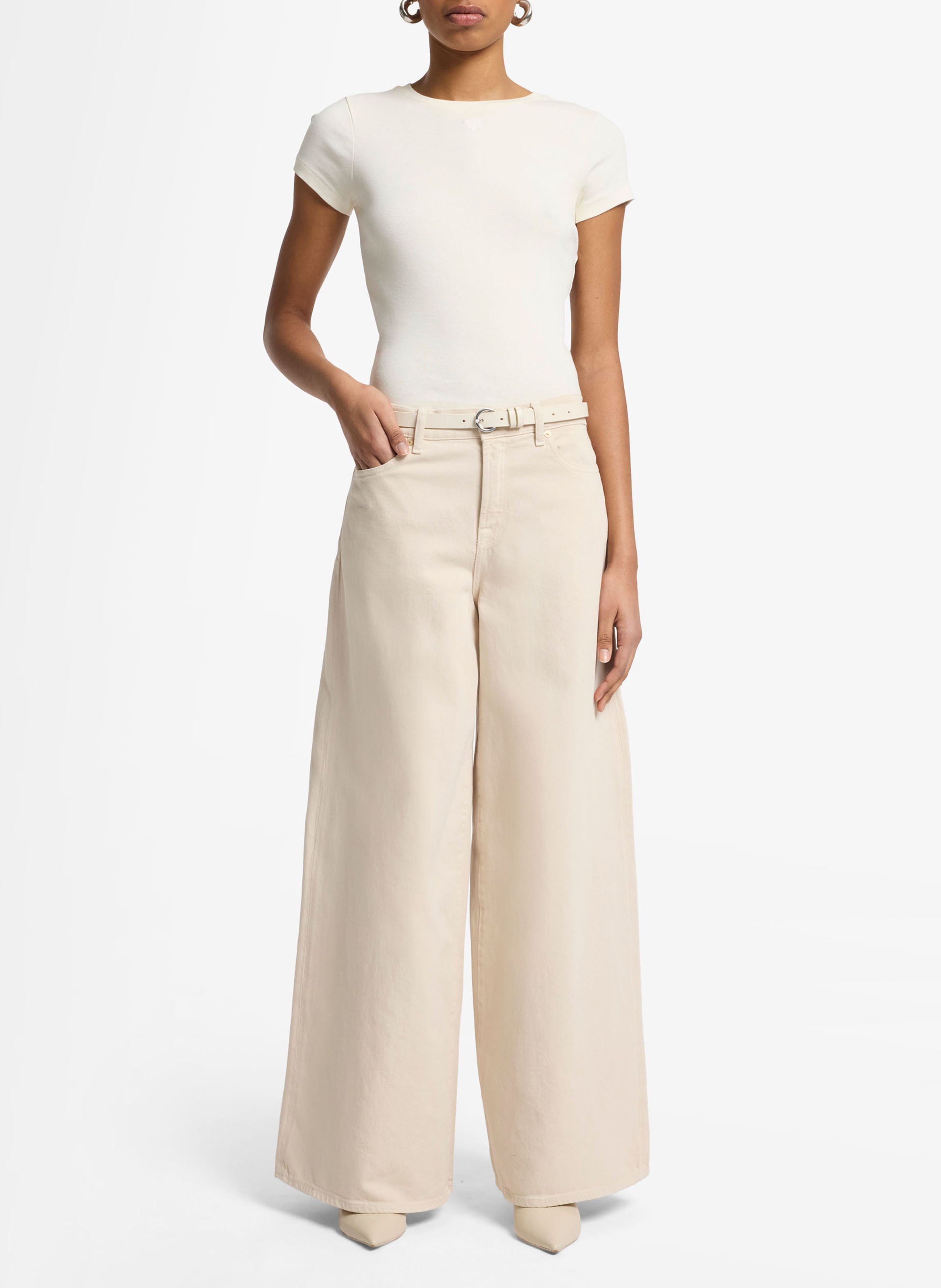 Straight cotton-blend pants 7 FOR ALL MANKIND White