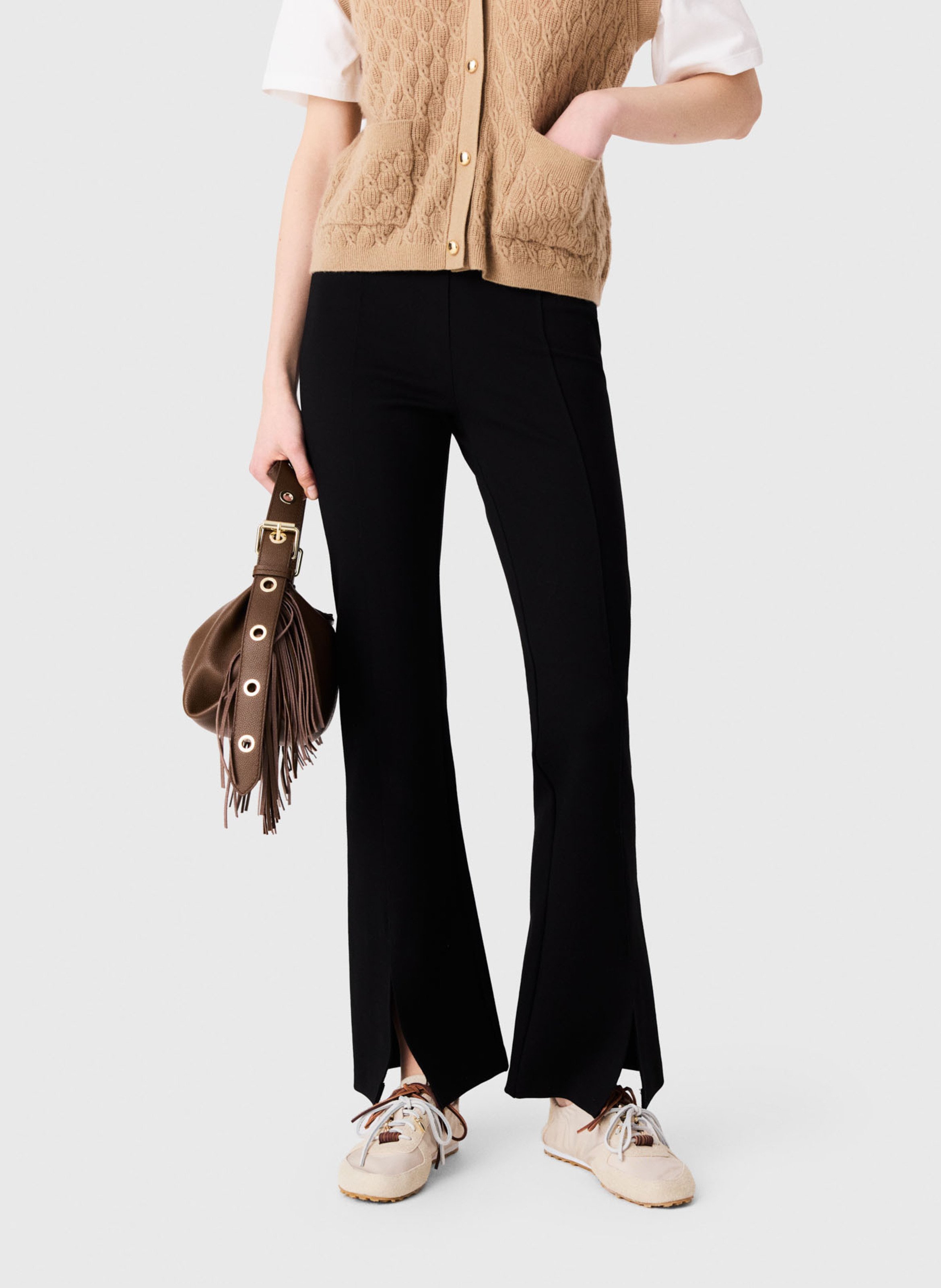 Flared stretchbroek MAJE Zwart