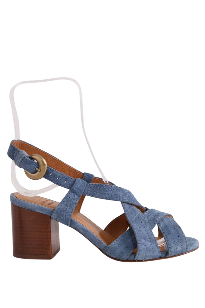 Faux leather sandals SEZANE - Seconde main Blue