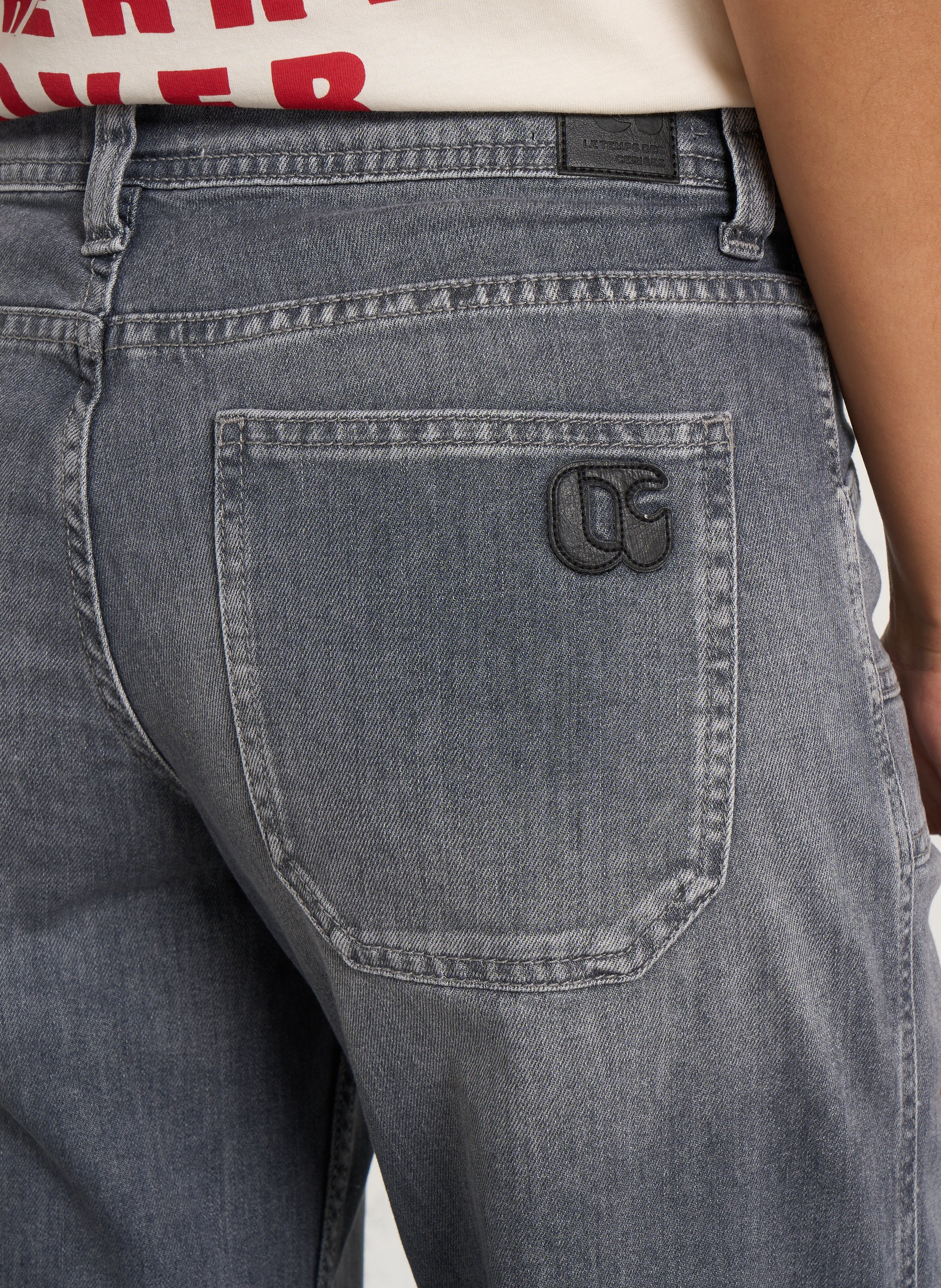 Wijde jeans met brede pijpen, lengte 34 LE TEMPS DES CERISES Grijs