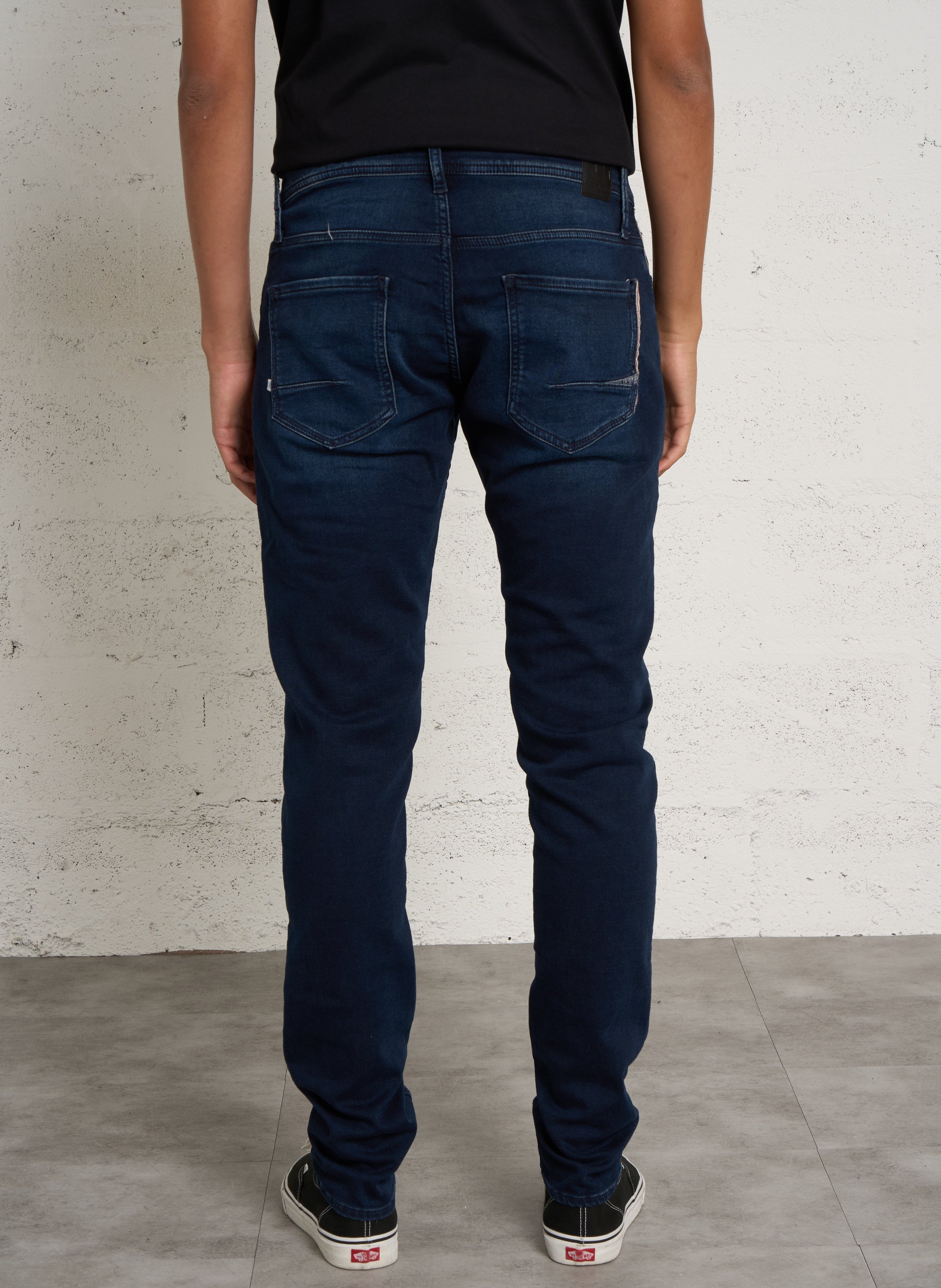 Skinny jeans met verwassen effect LE TEMPS DES CERISES Blauw
