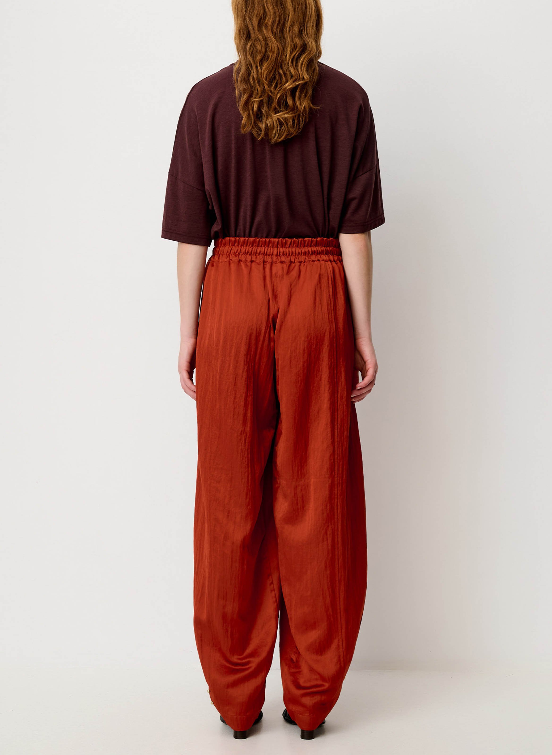 Round-neck oversized T-shirt SESSUN Brown